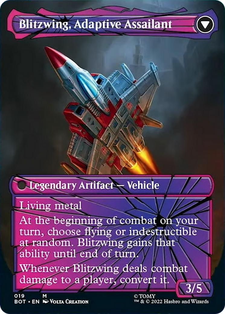 Blitzwing, Cruel Tormentor // Blitzwing, Adaptive Assailant [19] [Borderless] [Shattered Glass] [Universes Beyond: Transformers] [Non-Foil] - Image 2