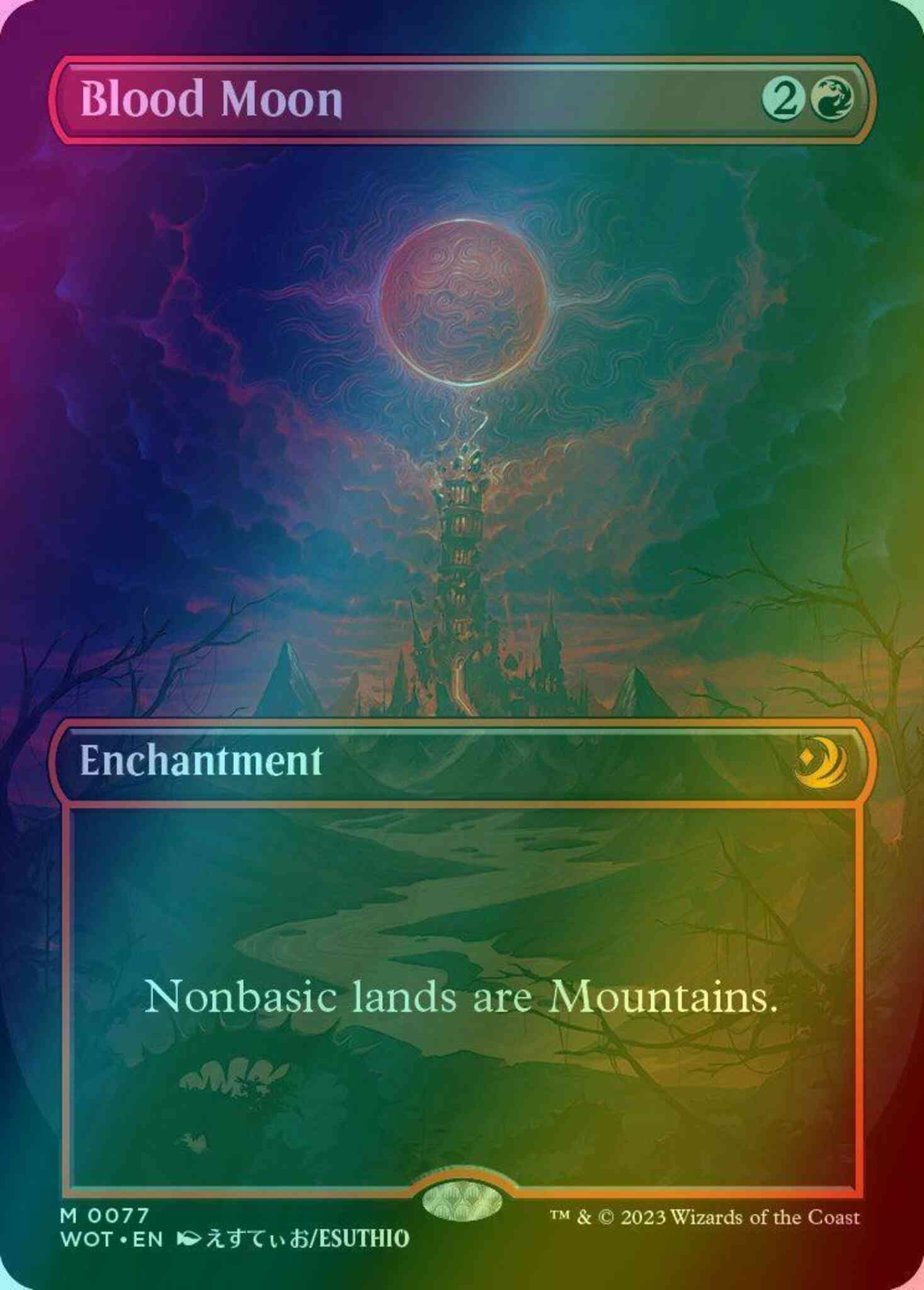 Blood Moon [77] [Borderless] [Anime] [Wilds of Eldraine: Enchanting Tales] [Foil]