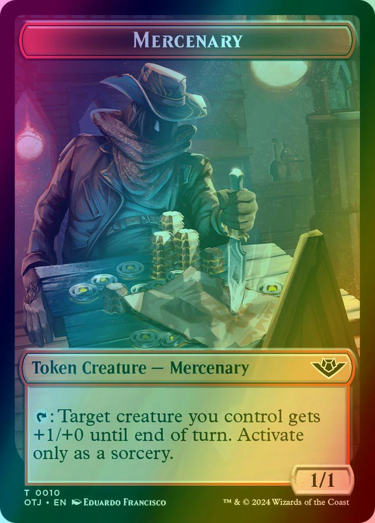 Blood Token (02) // Mercenary Token (10) [The Big Score: Tokens] [Foil] - Image 2