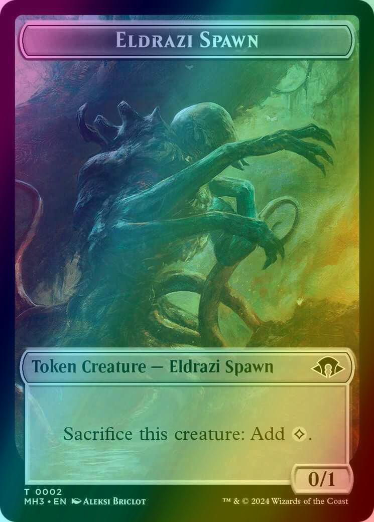 Blood Token (29) // Eldrazi Spawn Token (02) [Modern Horizons 3: Tokens] [Foil] - Image 2