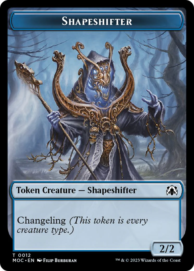 Blood Token (32) // Shapeshifter Token (12) [March of the Machine: Commander: Tokens] [Non-Foil] - Image 2