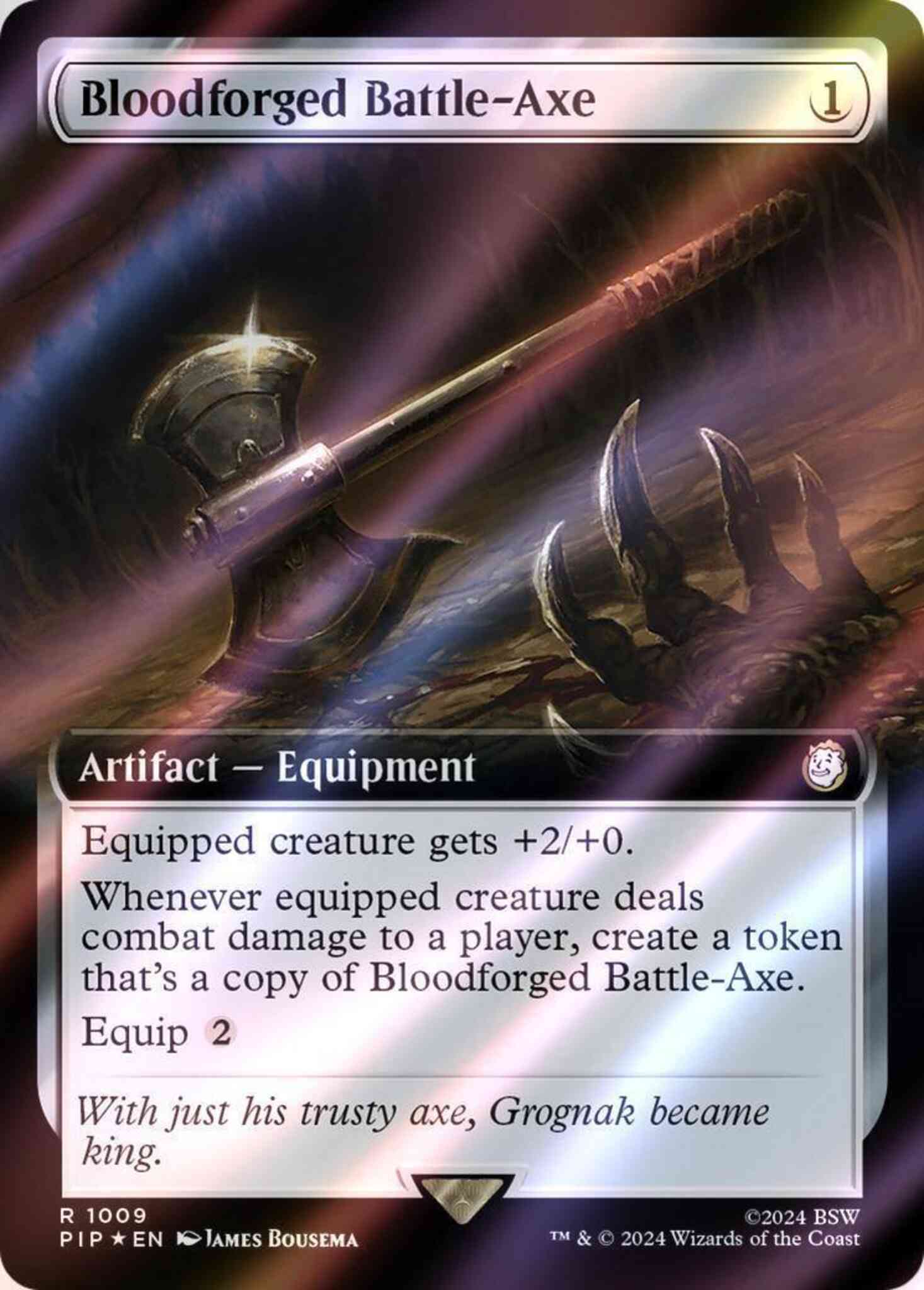 Bloodforged Battle-Axe [1009] [Extended Art] [Fallout] [Surge Foil]