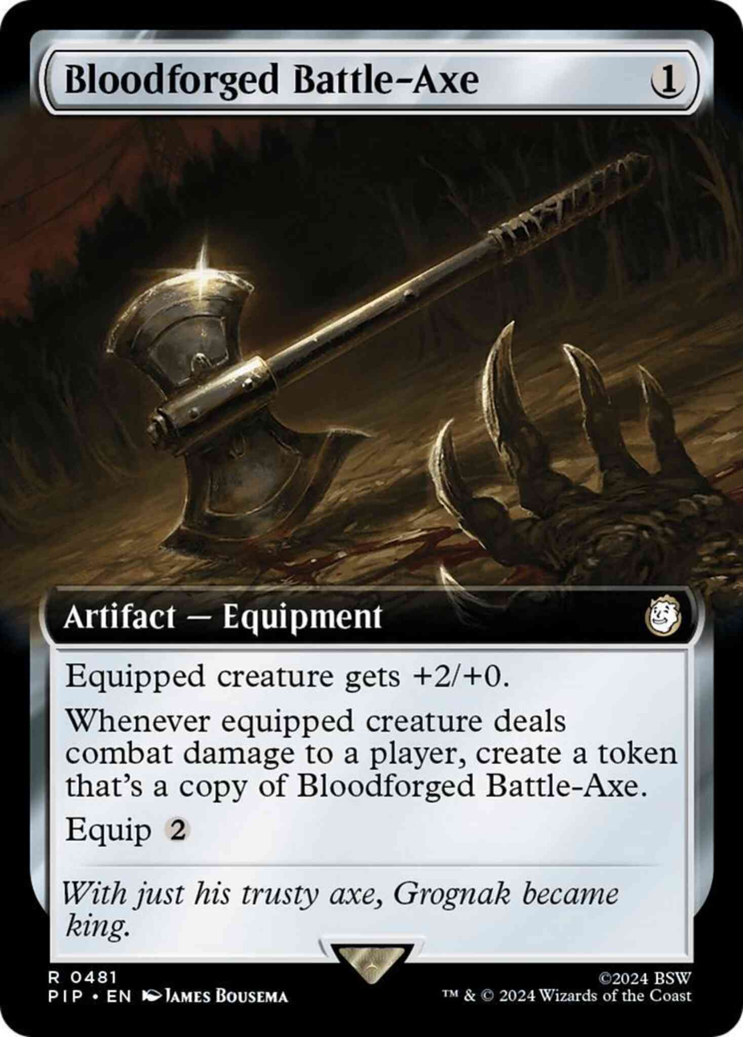 Bloodforged Battle-Axe [481] [Extended Art] [Fallout] [Non-Foil]
