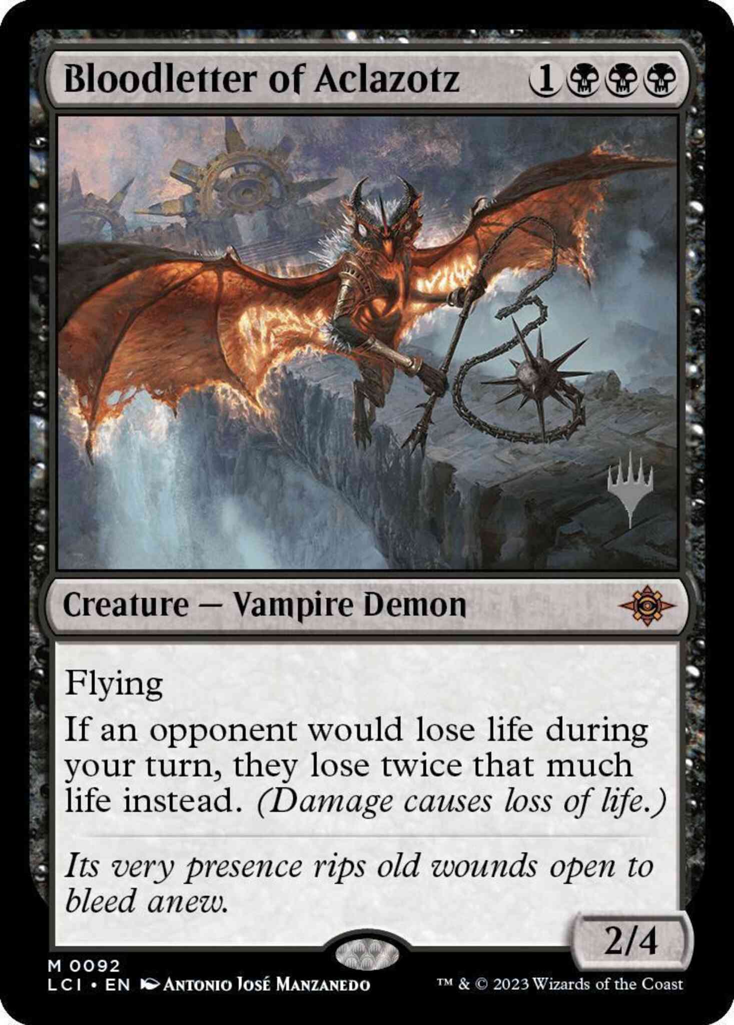 Bloodletter of Aclazotz [92p] [Promo Pack] [The Lost Caverns of Ixalan: Promos] [Non-Foil]