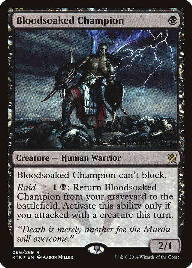 Bloodsoaked Champion [66s] [Khans of Tarkir Promos] [Foil]