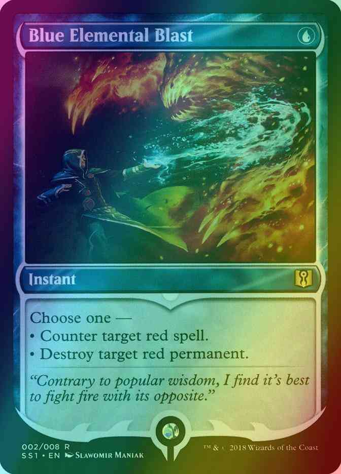 Blue Elemental Blast [2] [Signature Spellbook: Jace] [Foil]