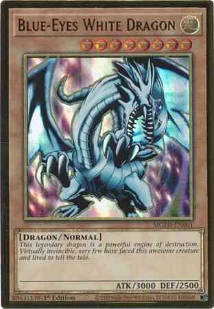 Blue-Eyes White Dragon - MGED-EN001 - Premium Gold Rare - 1st Edition
