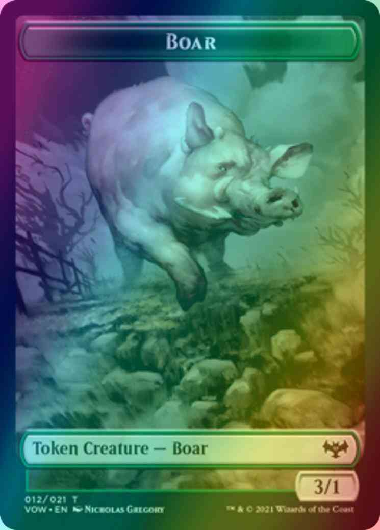 Boar Token (12) // Copy Token (19) [Innistrad: Crimson Vow: Tokens] [Foil]