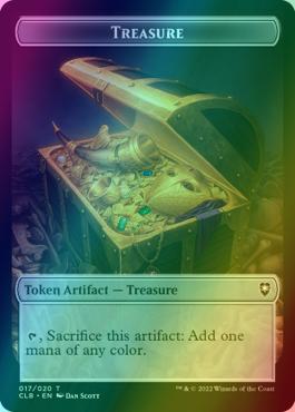 Boar Token (12) // Treasure Token (17) [Commander Legends: Battle for Baldur's Gate: Tokens] [Foil] - Image 2