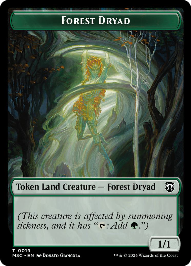 Boar Token (17) // Forest Dryad Token (19) [Modern Horizons 3: Commander: Tokens] [Ripple Foil/Non-Foil] - Image 2