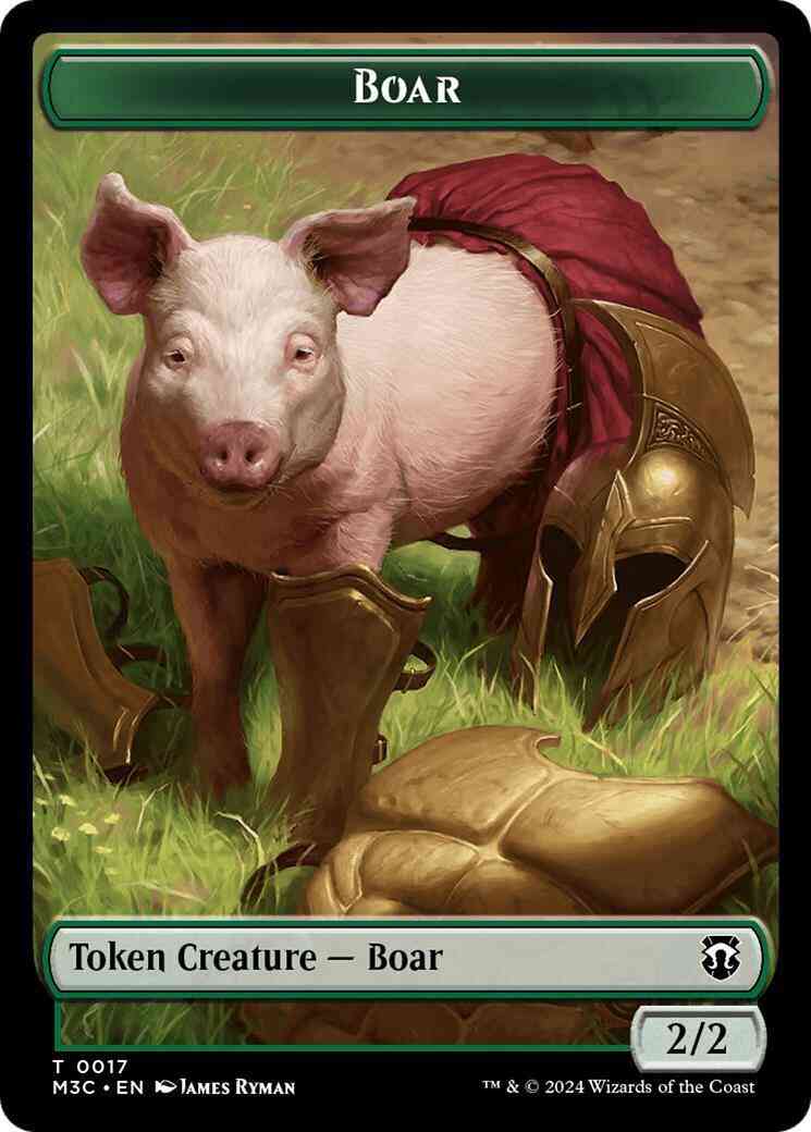 Boar Token (17) // Hydra Token (20) [Modern Horizons 3: Commander: Tokens] [Non-Foil/Ripple Foil]