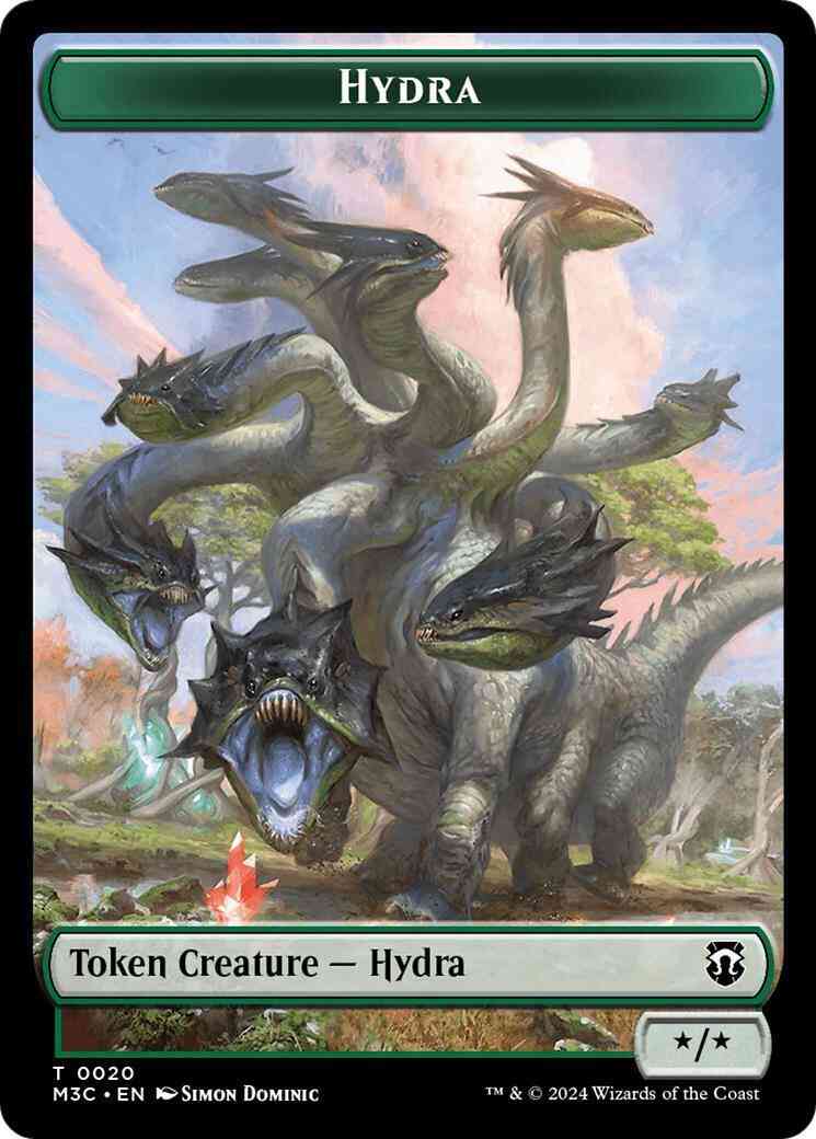 Boar Token (17) // Hydra Token (20) [Modern Horizons 3: Commander: Tokens] [Non-Foil/Ripple Foil] - Image 2