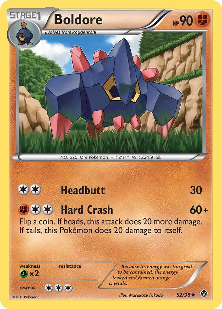 Boldore - 52/98 - Uncommon [bw2-52] [Reverse Holo]