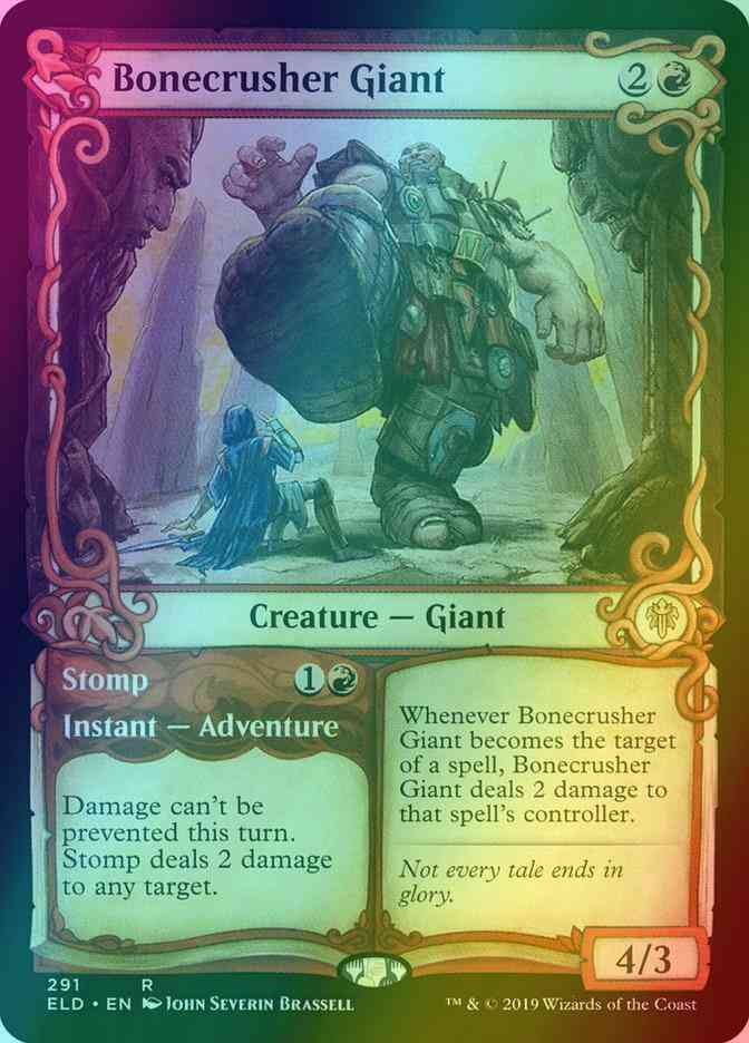 Bonecrusher Giant // Stomp [291] [Adventure Showcase] [Throne of Eldraine] [Foil]