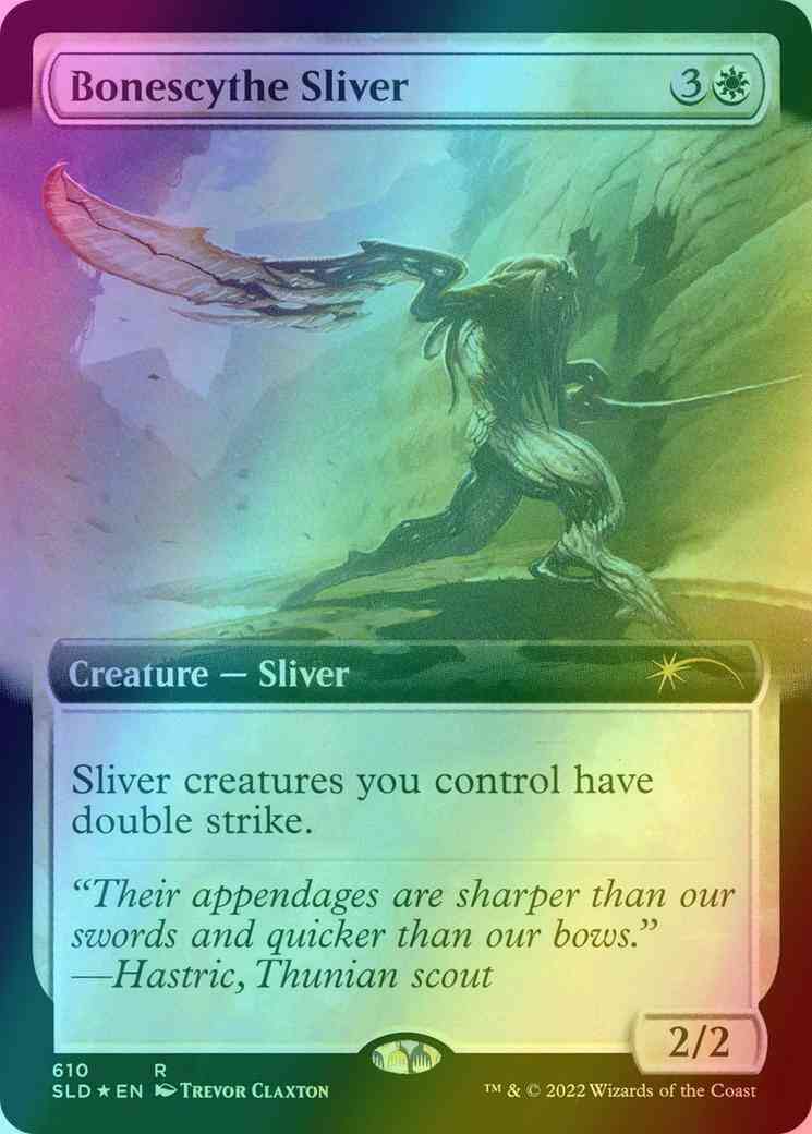 Bonescythe Sliver [0610] [Extended Art] [Trevor Claxton] [Secret Lair Drop] [Foil]