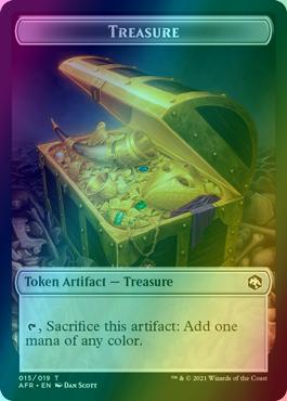 Boo Token (10) // Treasure Token (15) [Adventures in the Forgotten Realms: Tokens] [Foil] - Image 2