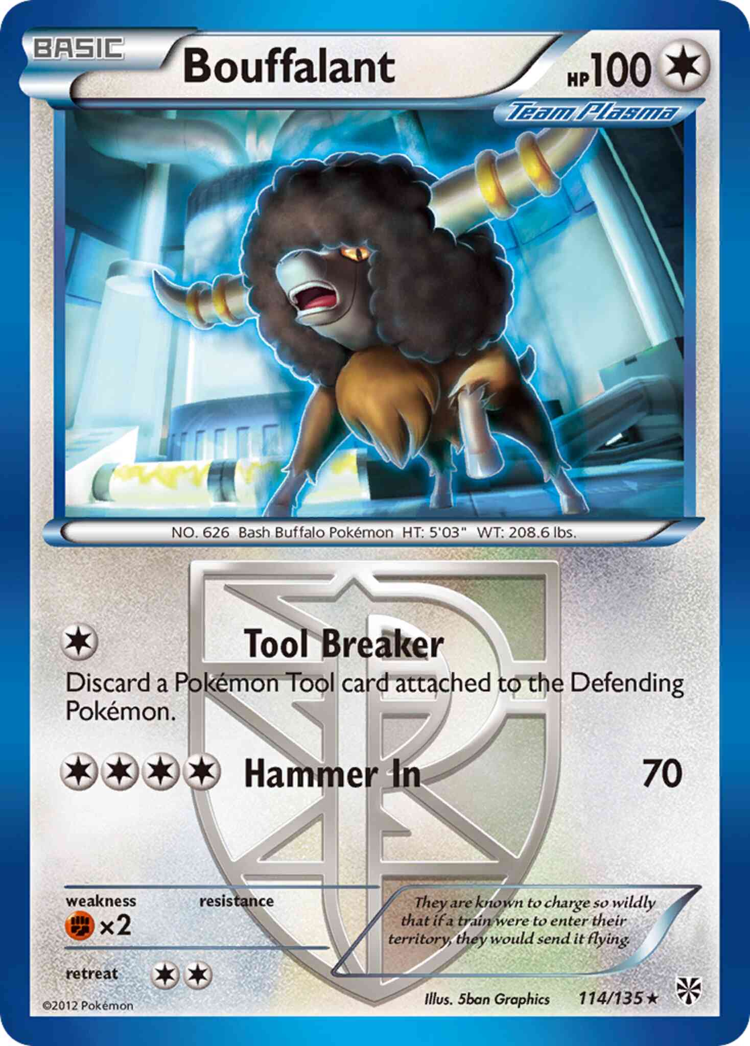 Bouffalant - 114/135 - Rare [bw8-114] [Reverse Holo]