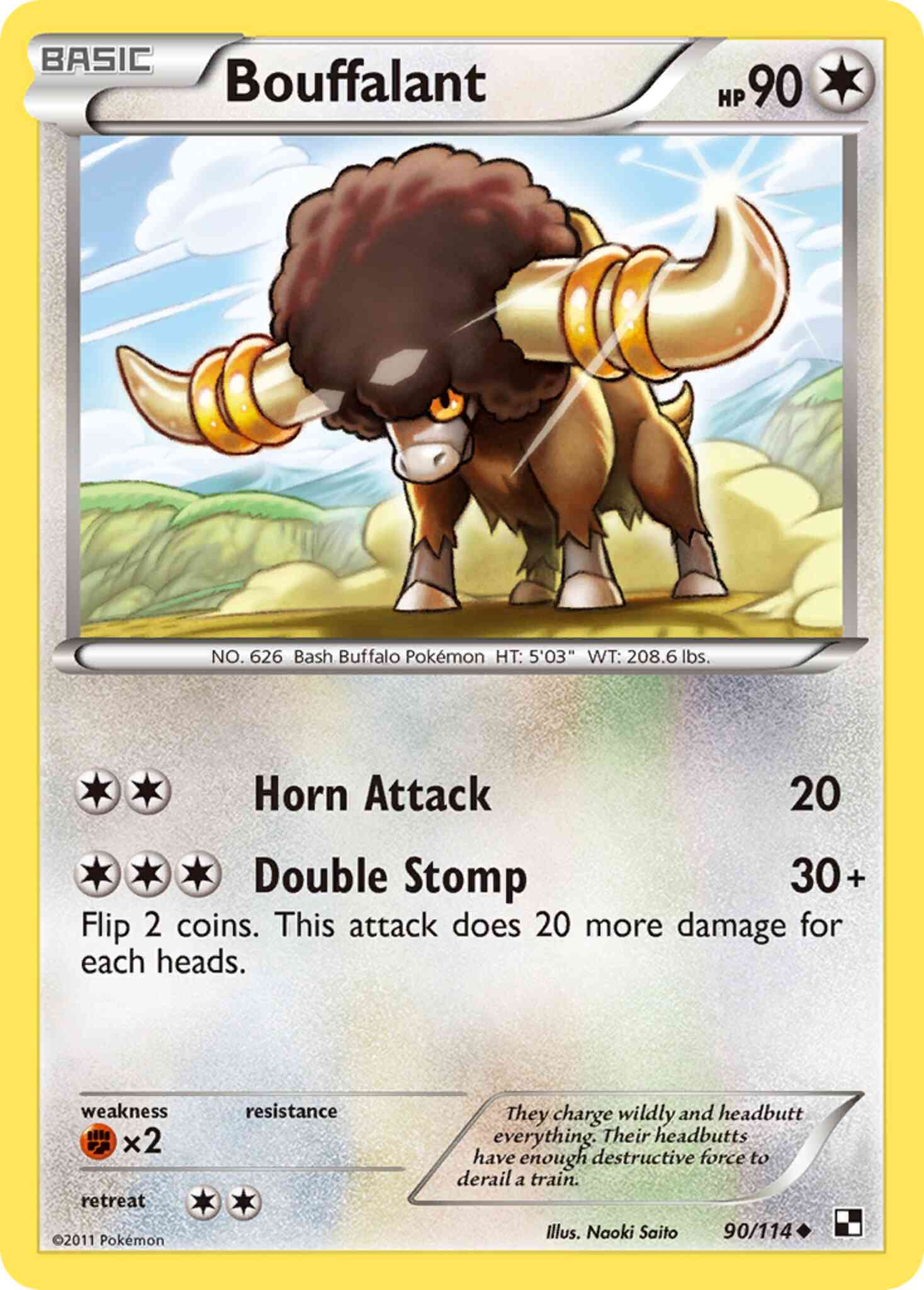 Bouffalant - 90/114 - Uncommon [bw1-90] [Non-Holo]