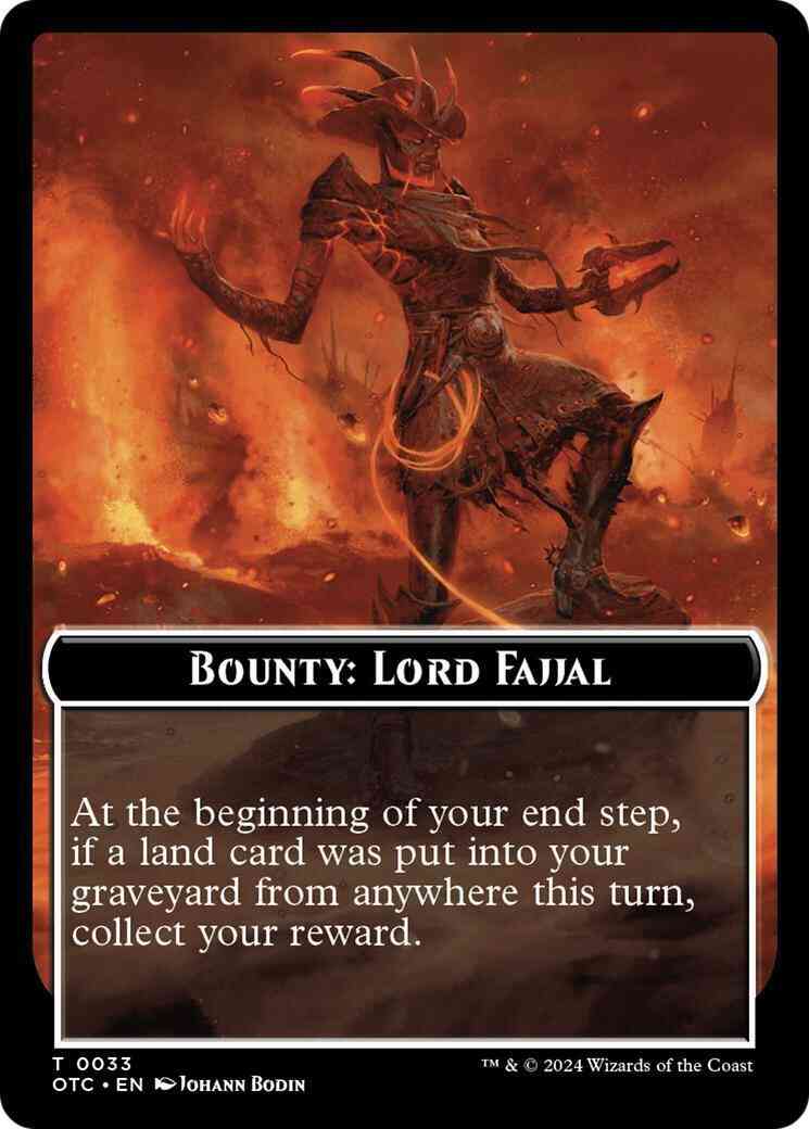 Bounty: Lord Fajjal Token [33] [Outlaws of Thunder Junction: Commander: Tokens] [Non-Foil]