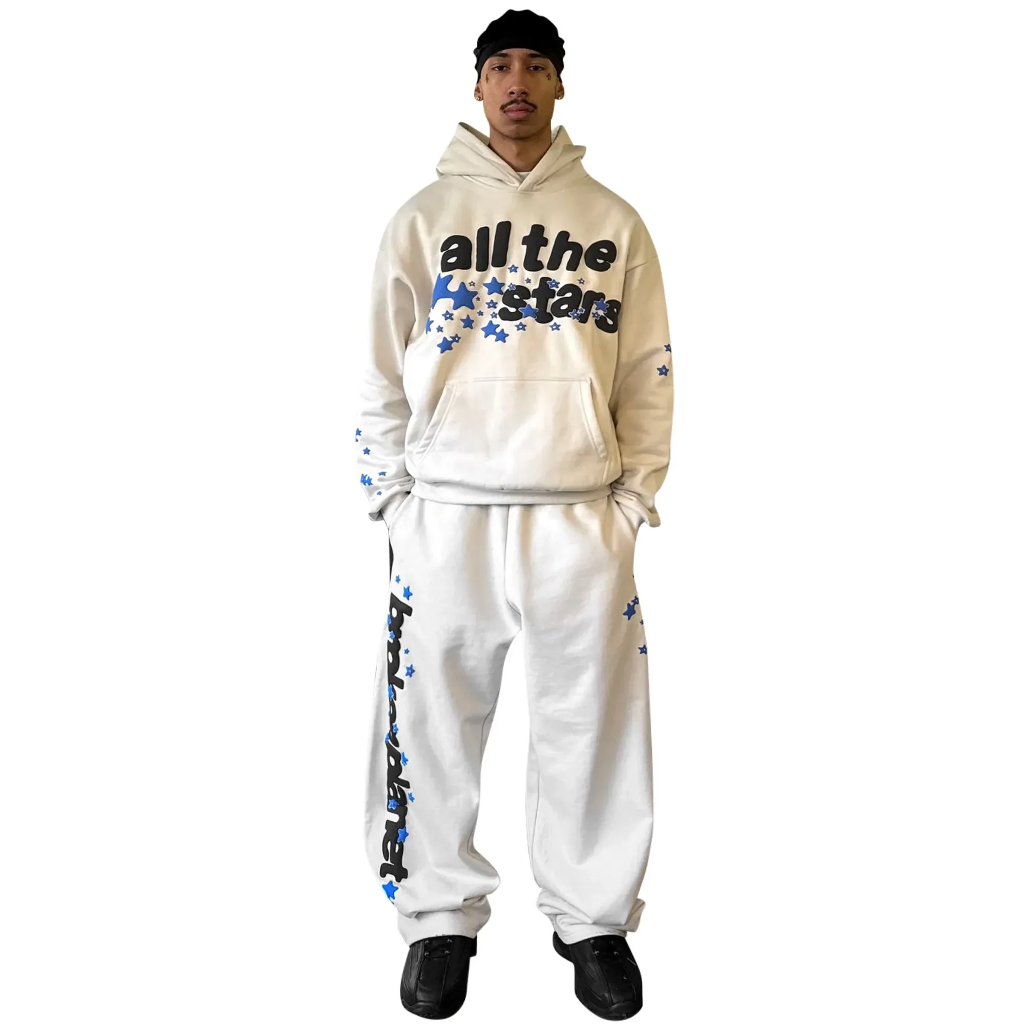 Broken Planet All The Stars Straight Leg Ivory White Sweatpants - Image 3
