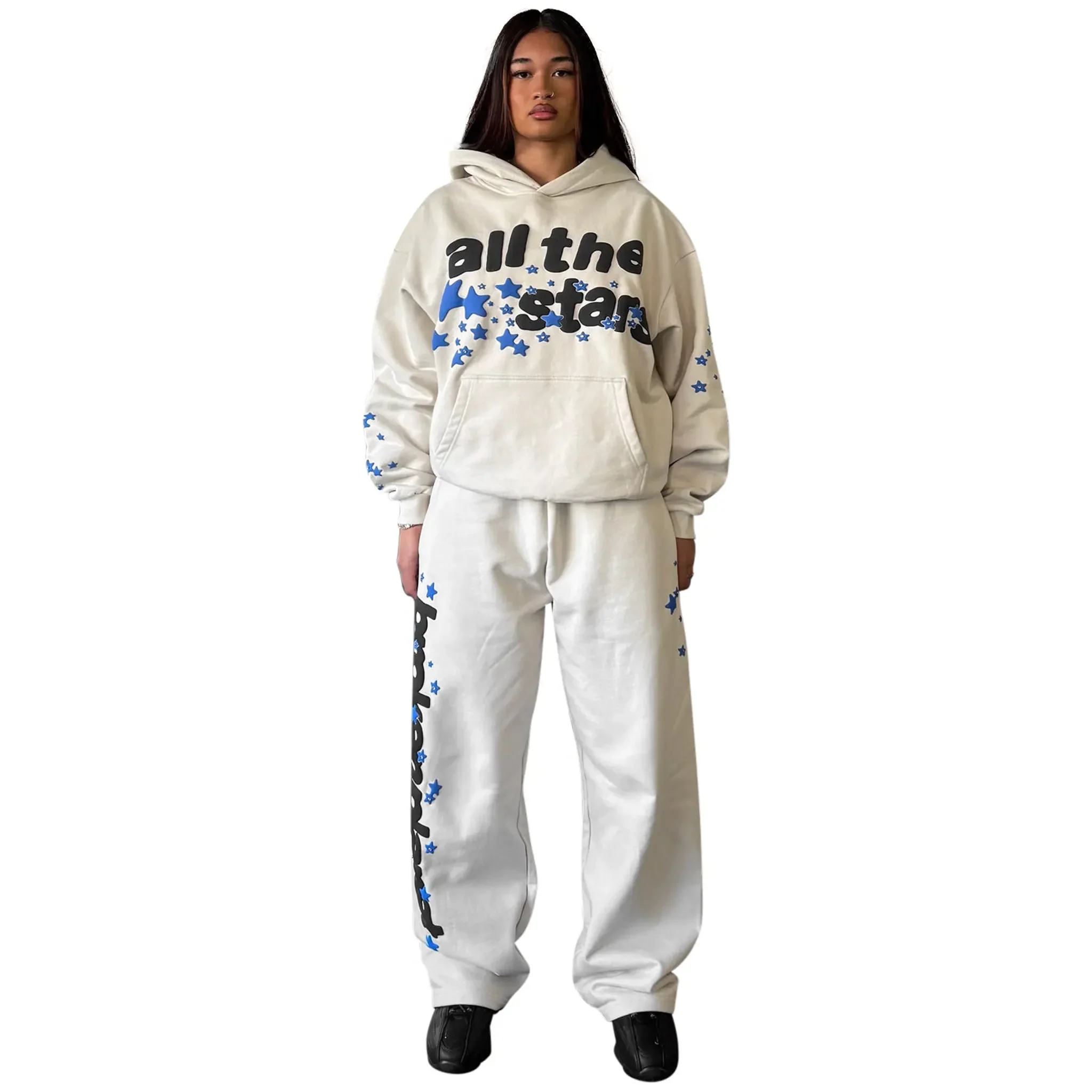Broken Planet All The Stars Straight Leg Ivory White Sweatpants - Image 4