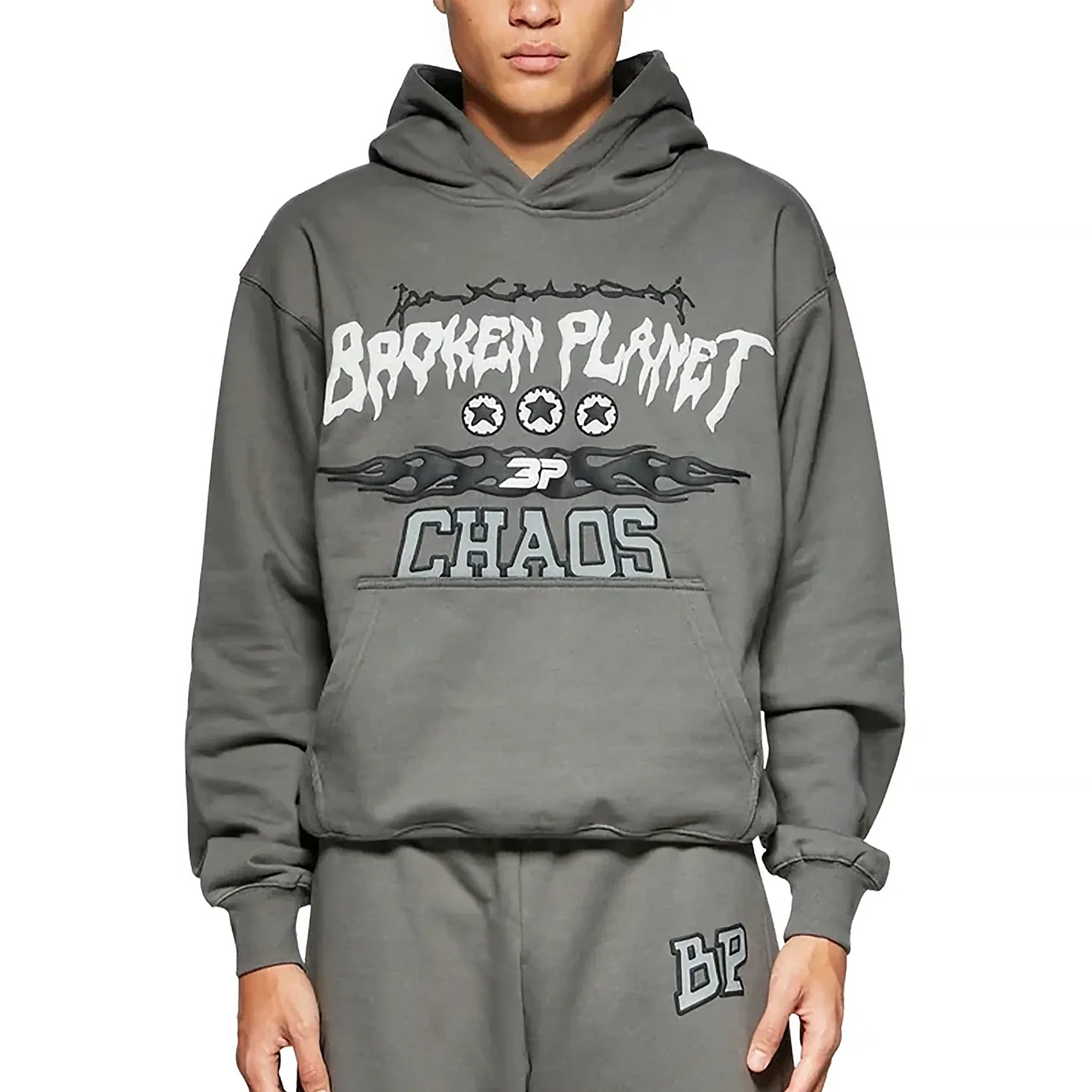 Broken Planet Chaos Gunmetal Grey Hoodie - Image 4