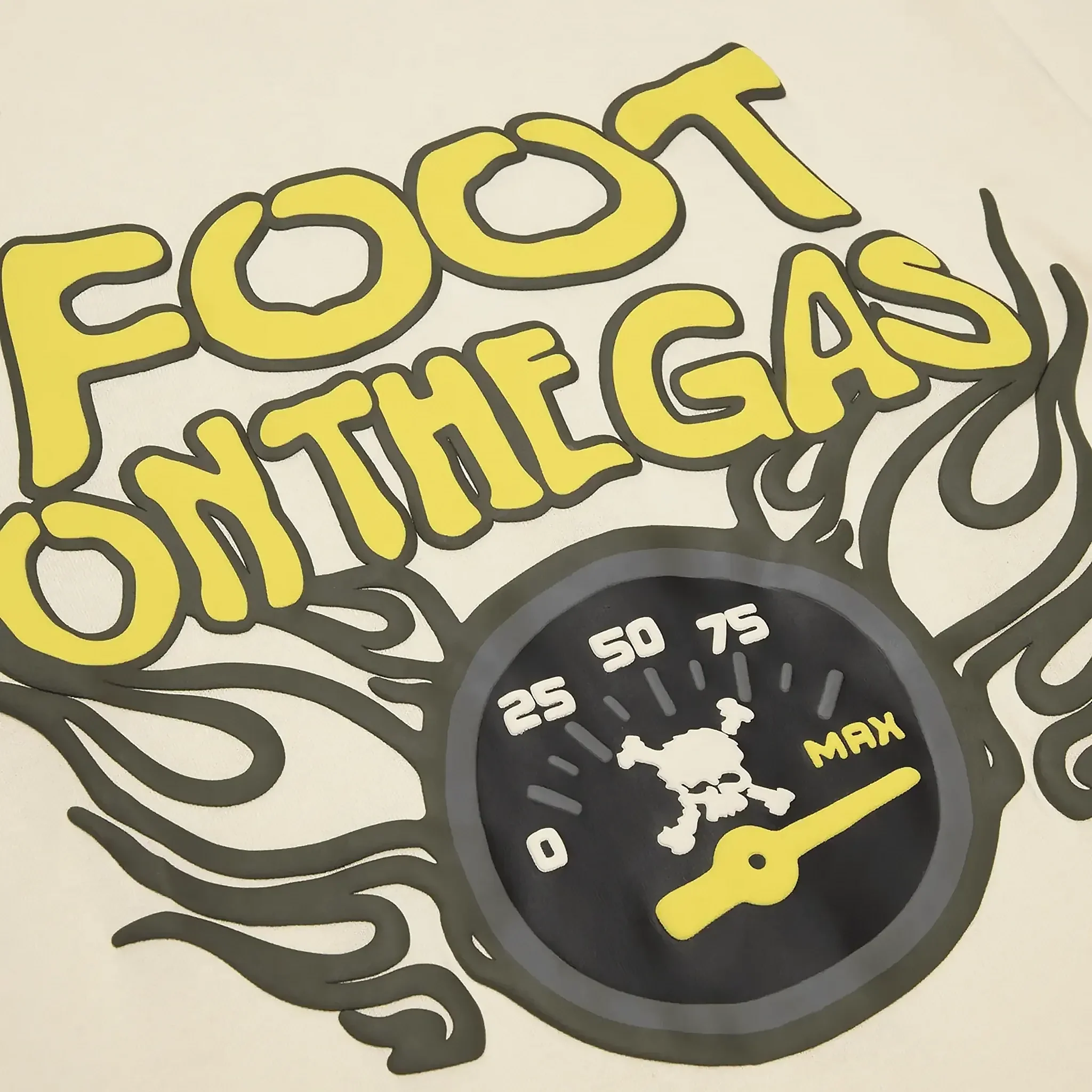 Broken Planet Foot On The Gas Vanilla White T Shirt - Image 5