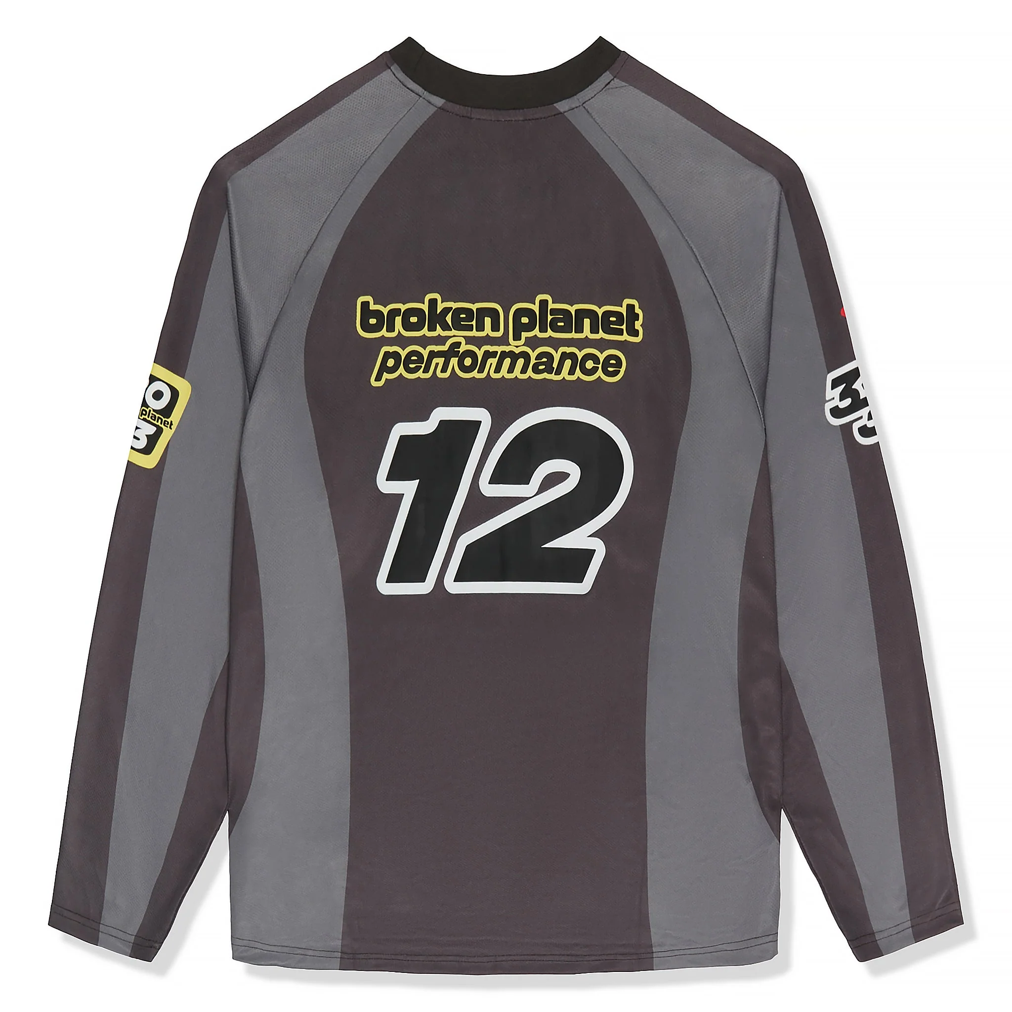 Broken Planet Football Black Grey Long Sleeve T Shirt - Image 2
