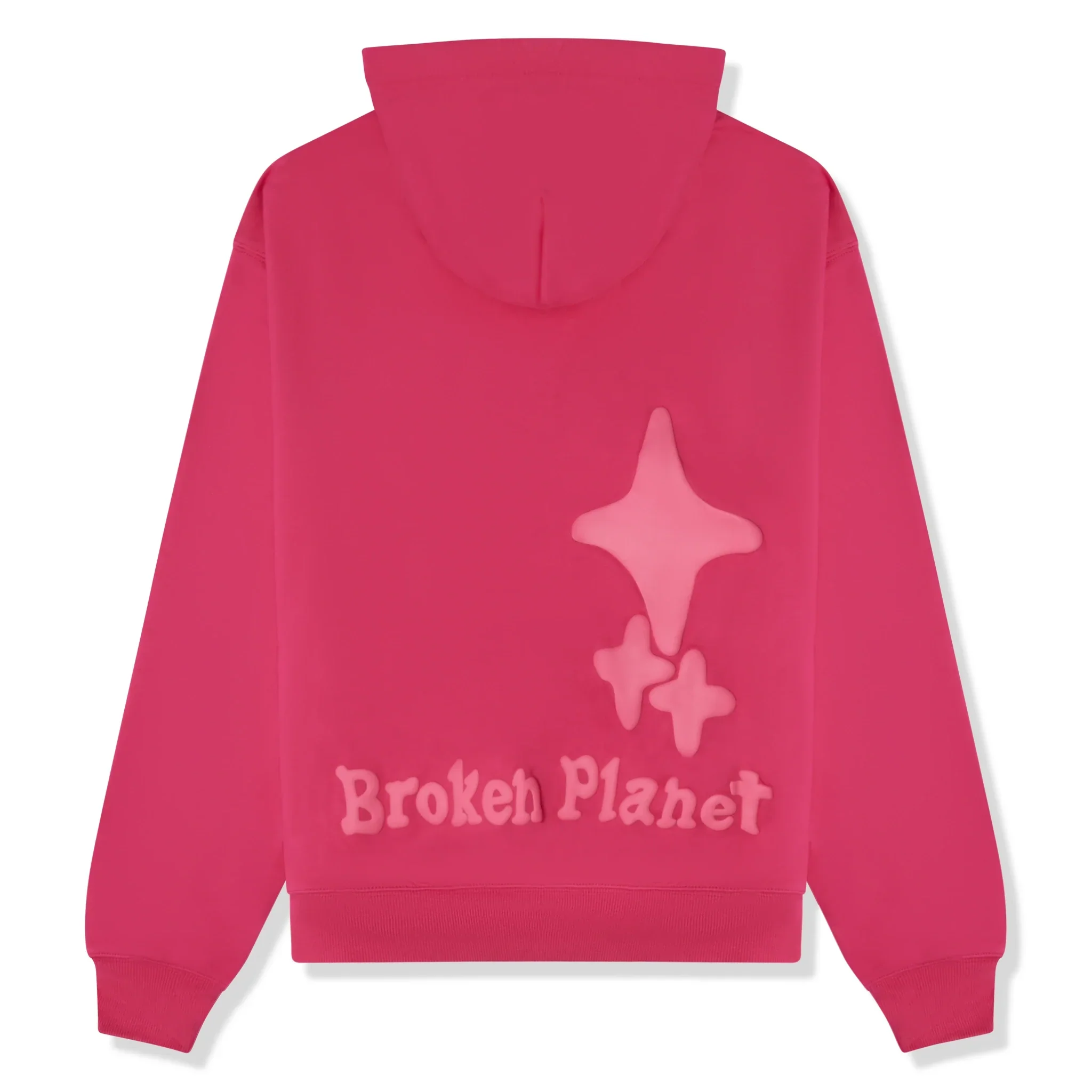 Broken Planet Monochrome Fuchsia Pink Hoodie - Image 2