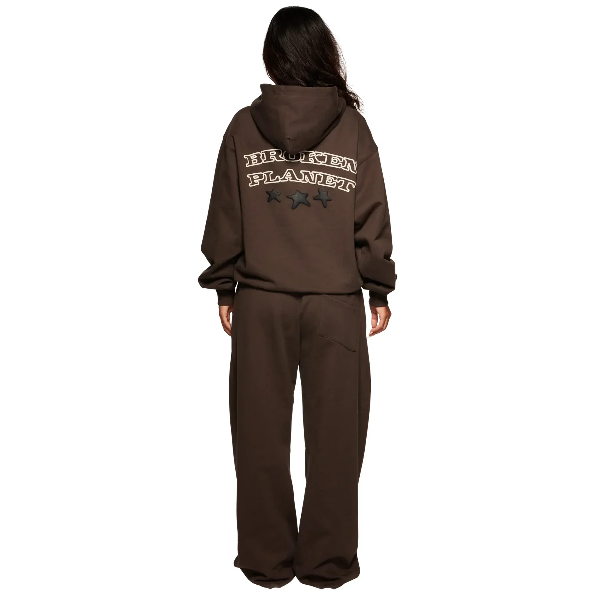 Broken Planet Out Of Service Mocha Brown Hoodie - Image 4