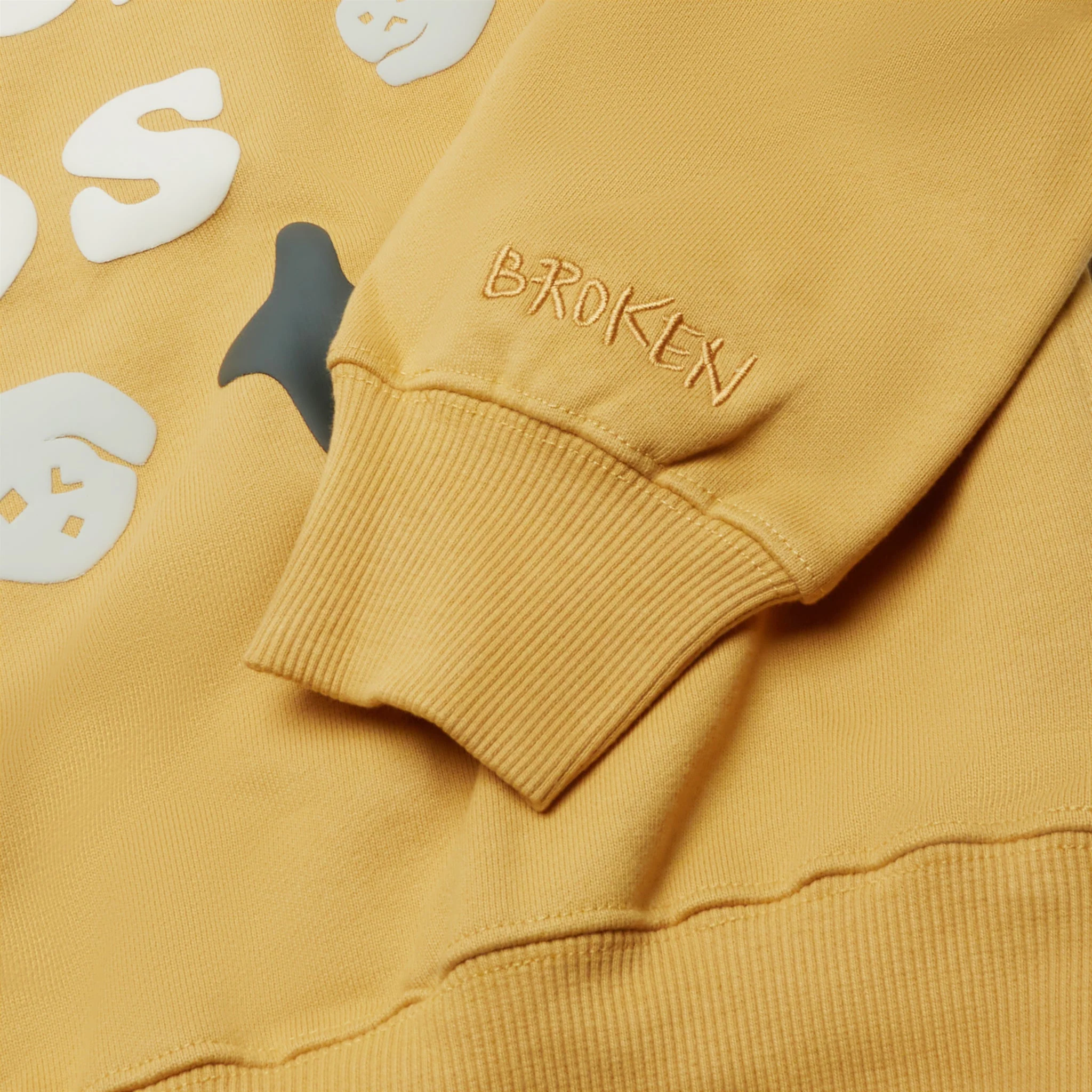 Broken Planet So Much Chaos Mustard Yellow Hoodie - Image 4