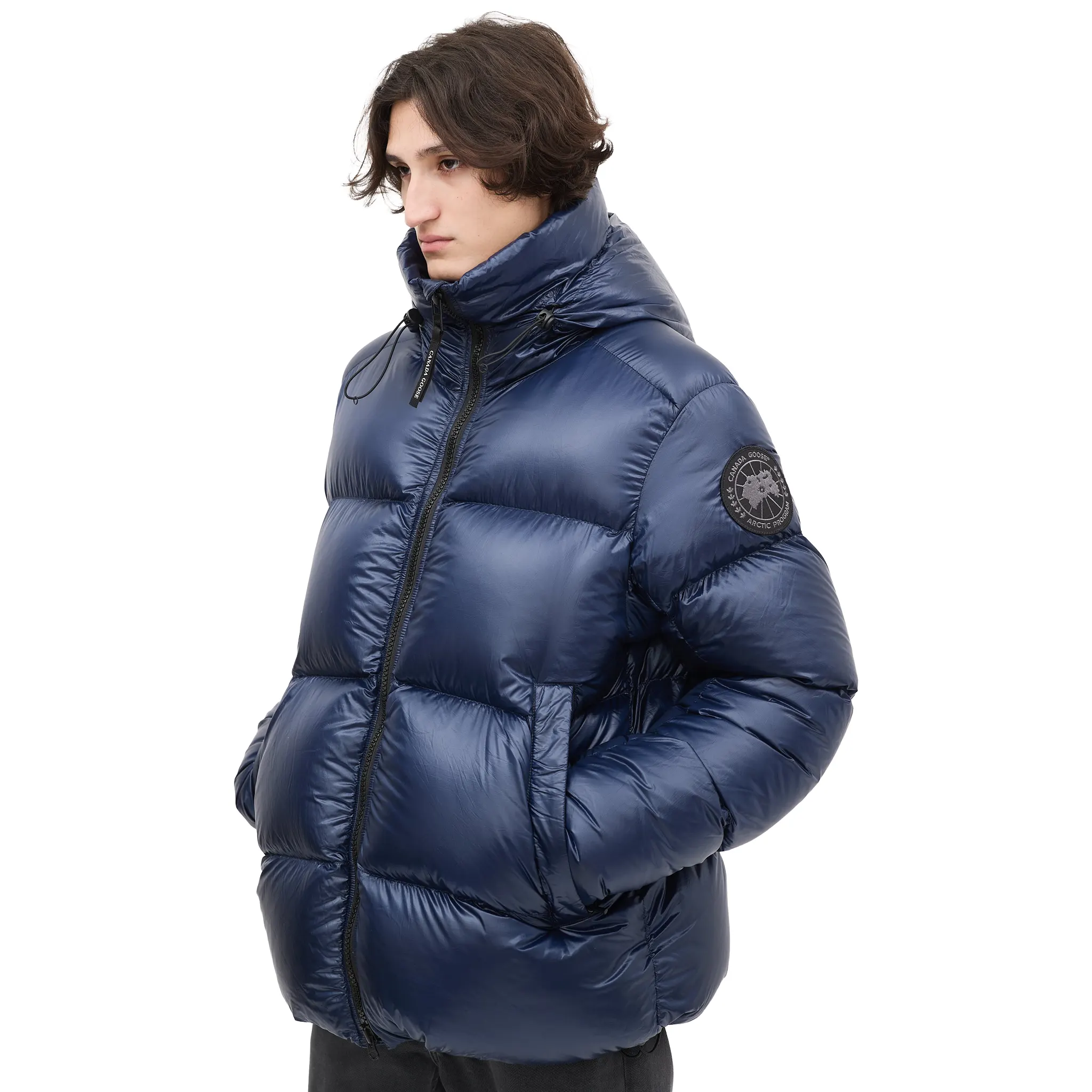 Canada Goose Down & Nylon Crofton Navy Puffer Jacket - Image 6