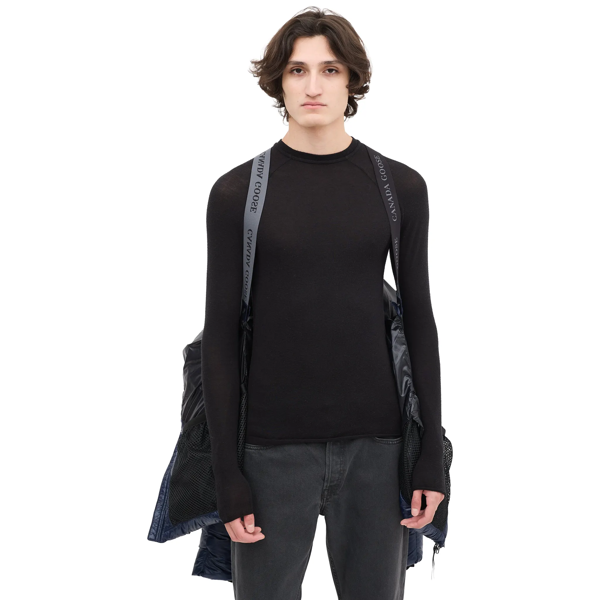 Canada Goose Down & Nylon Crofton Navy Puffer Jacket - Image 9