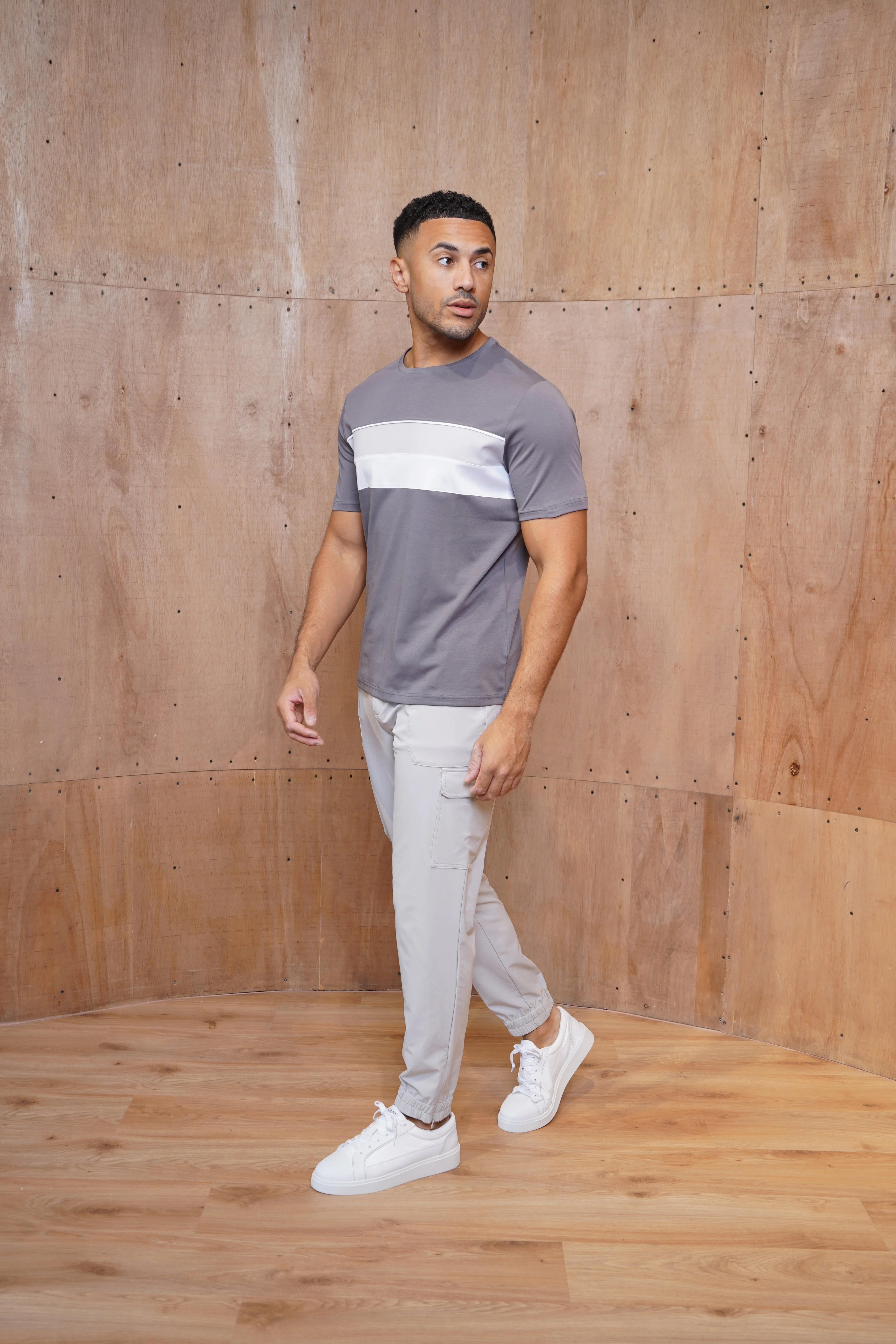 CAPO Smart Cuffed Light Grey Cargo Pants - Image 5