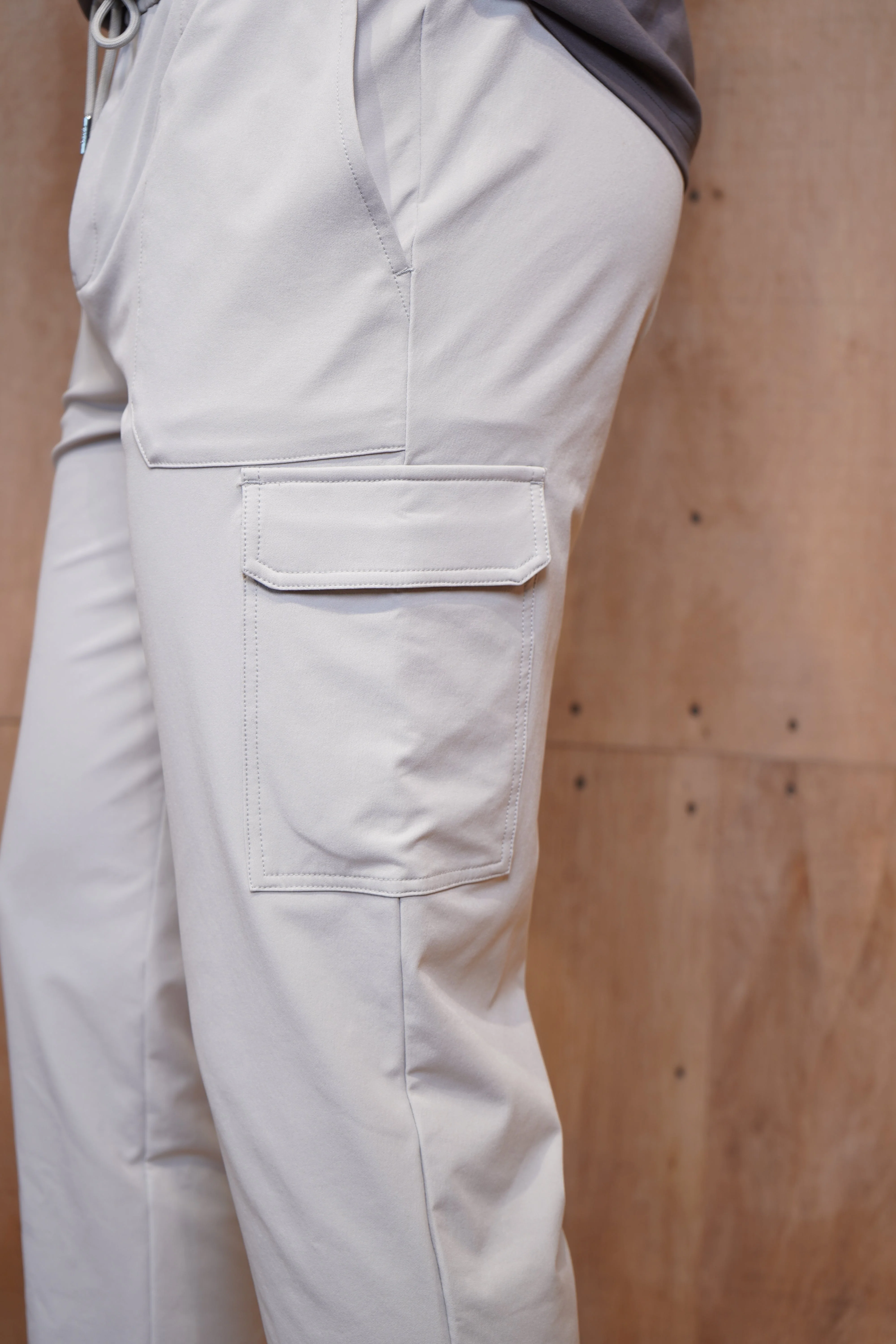 CAPO Smart Cuffed Light Grey Cargo Pants - Image 6