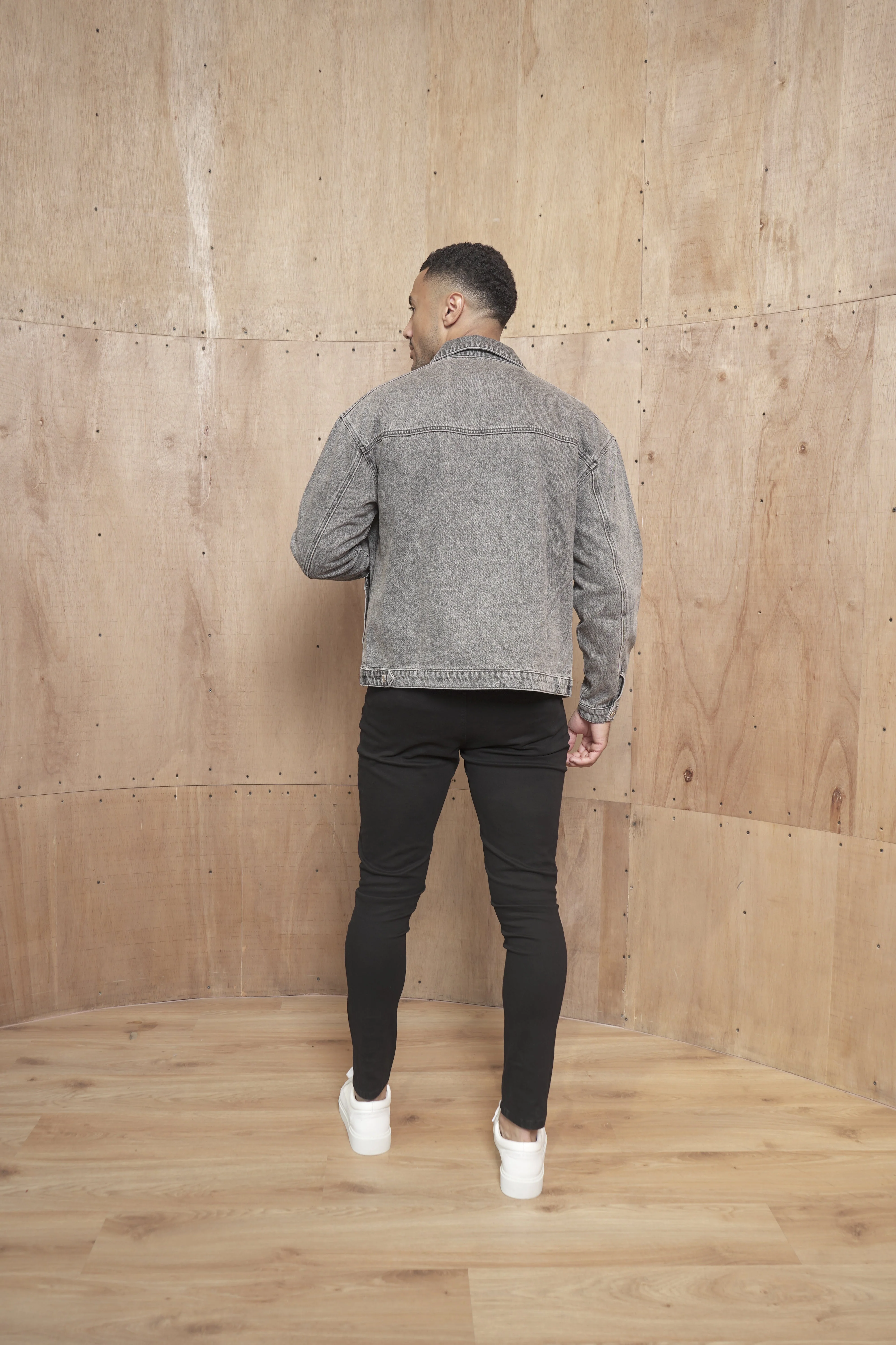 CAPO Washed Black Zip-Up Denim Jacket - Image 10