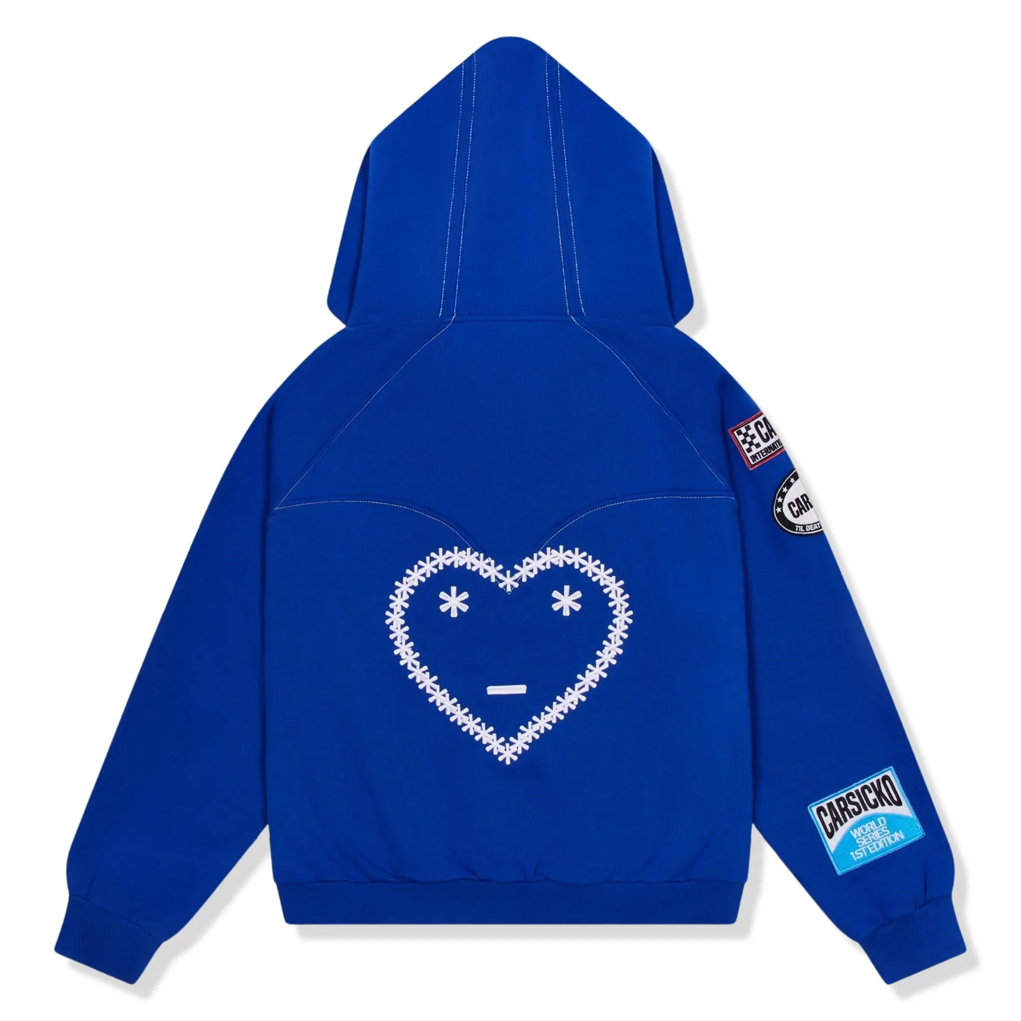 Carsicko Racing Club Zip-Up Blue Hoodie - Image 2