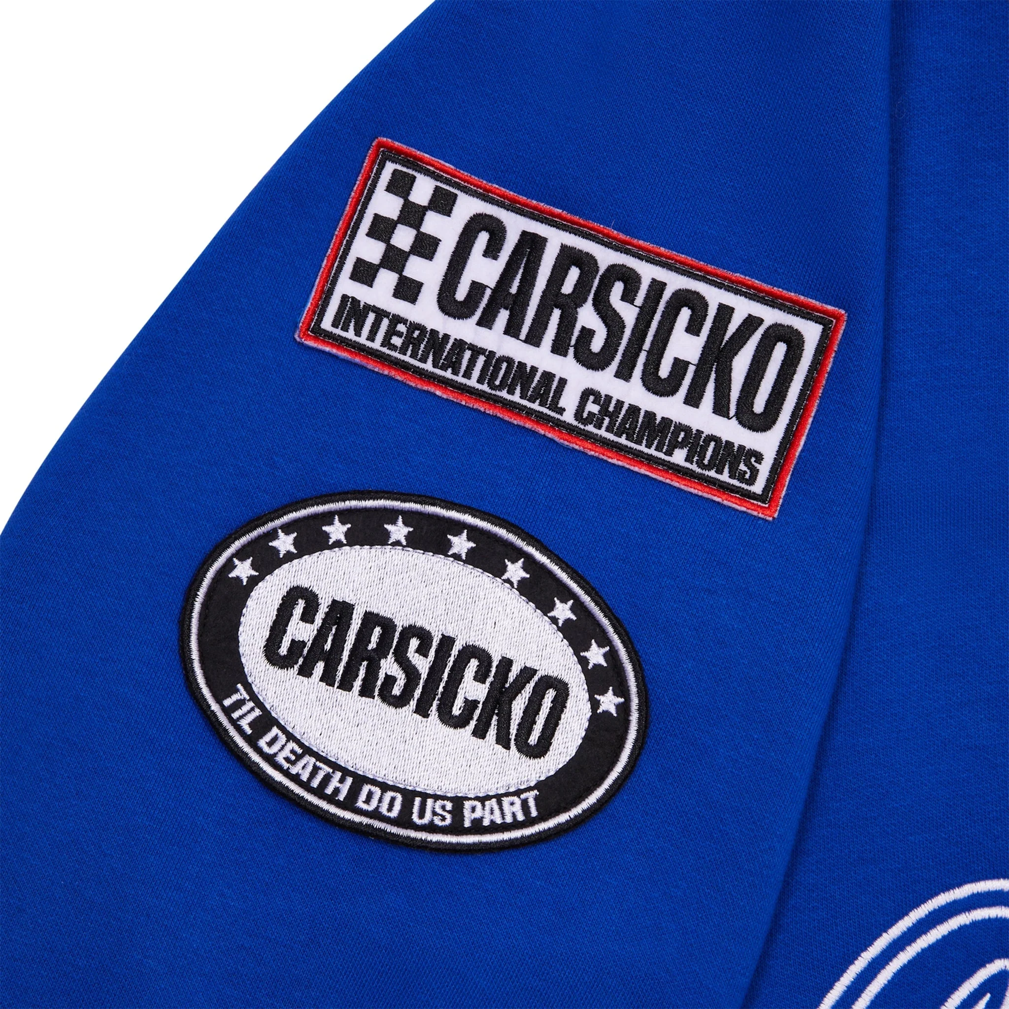 Carsicko Racing Club Zip-Up Blue Hoodie - Image 3
