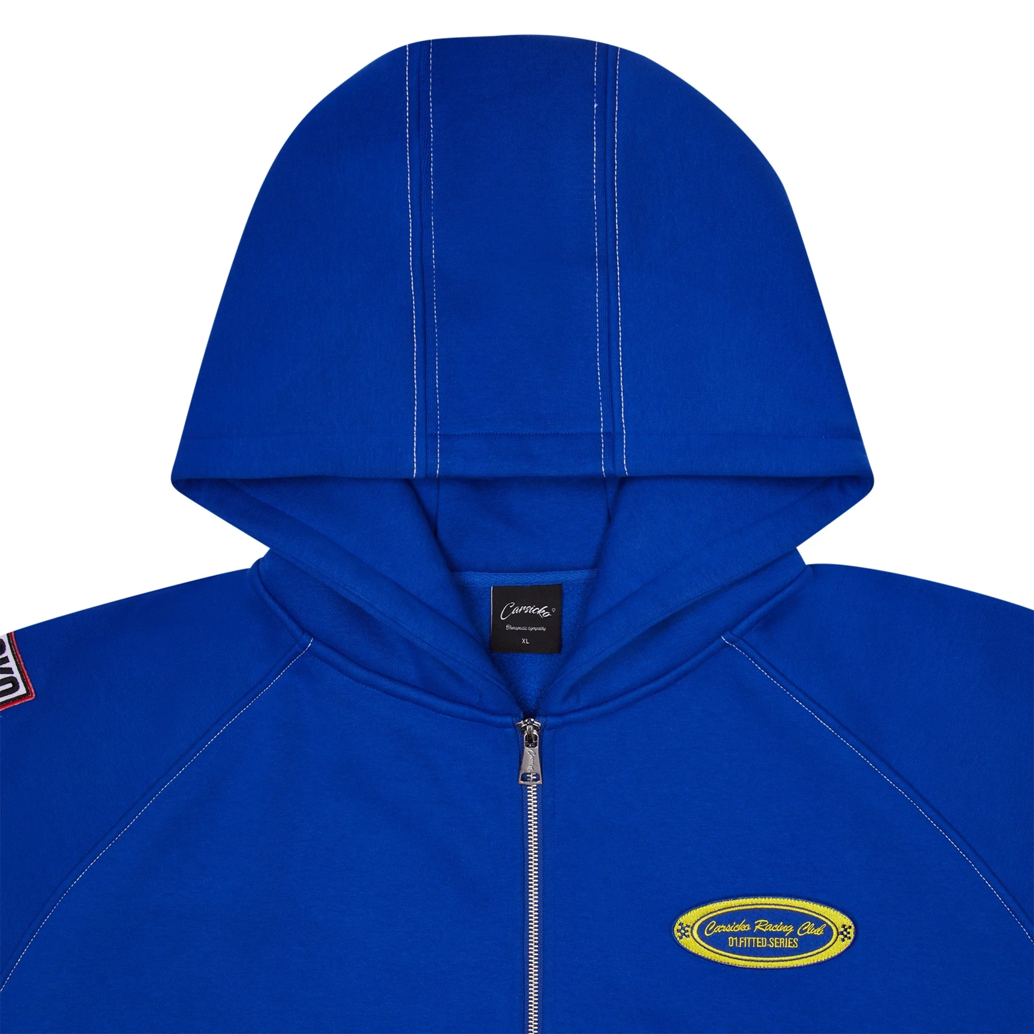 Carsicko Racing Club Zip-Up Blue Hoodie - Image 4