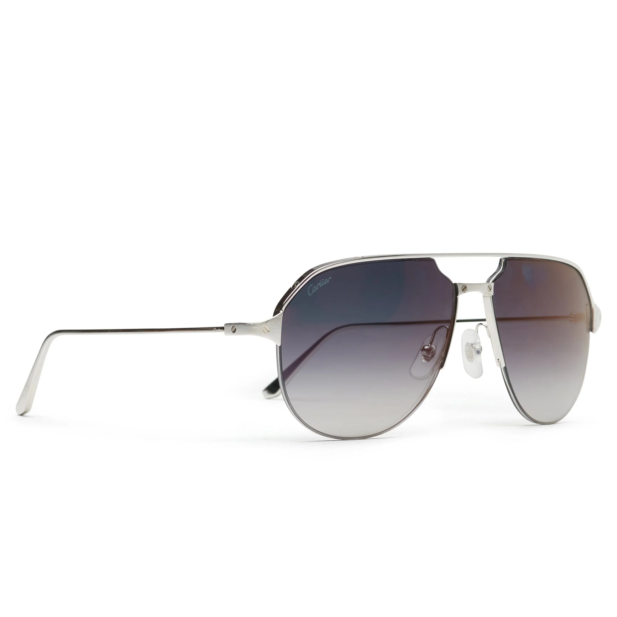 Cartier Eyewear CT0229S-004 Santos De Cartier Silver Sunglasses - Image 2