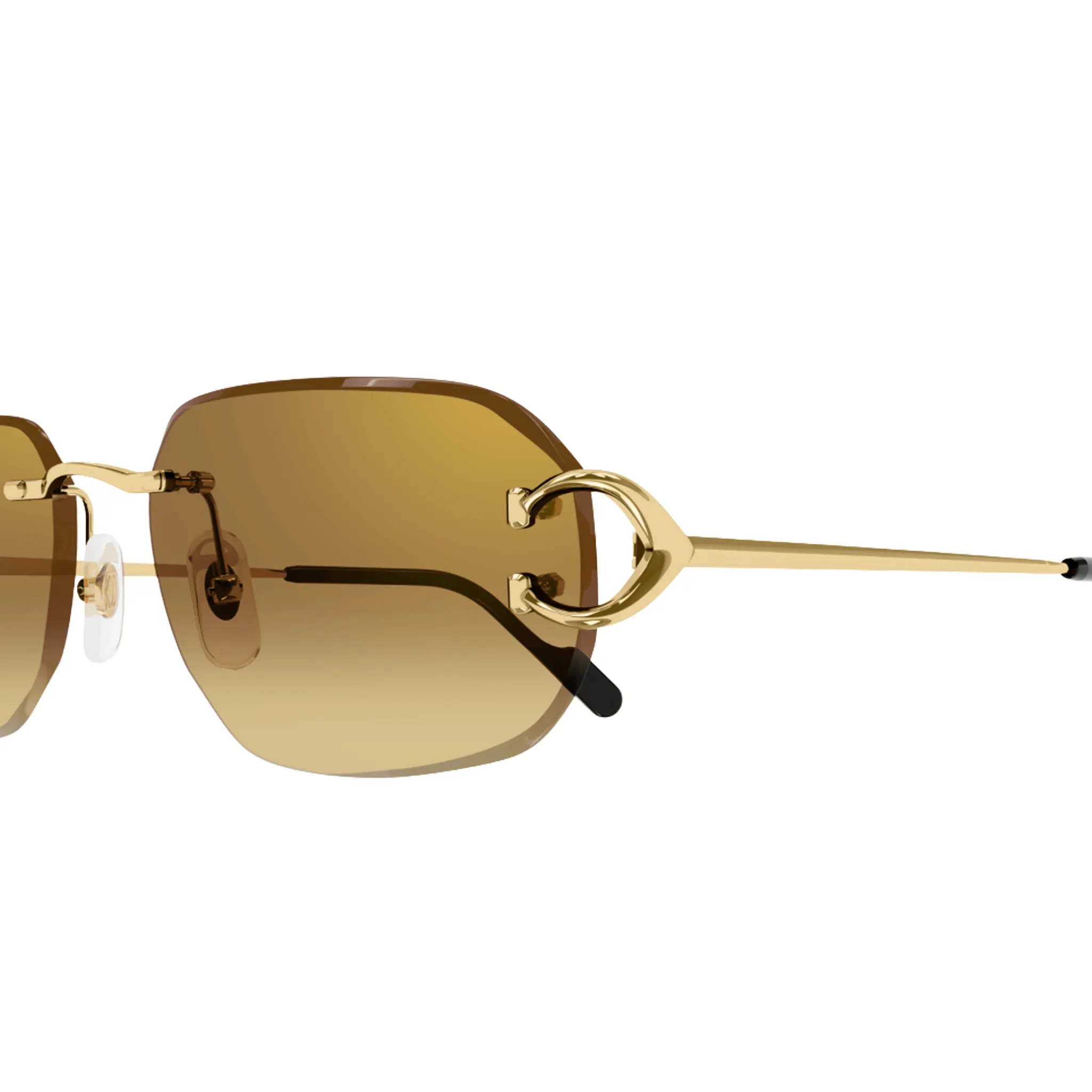 Cartier Eyewear CT0468S-004 Gold Rimless Sunglasses - Image 3