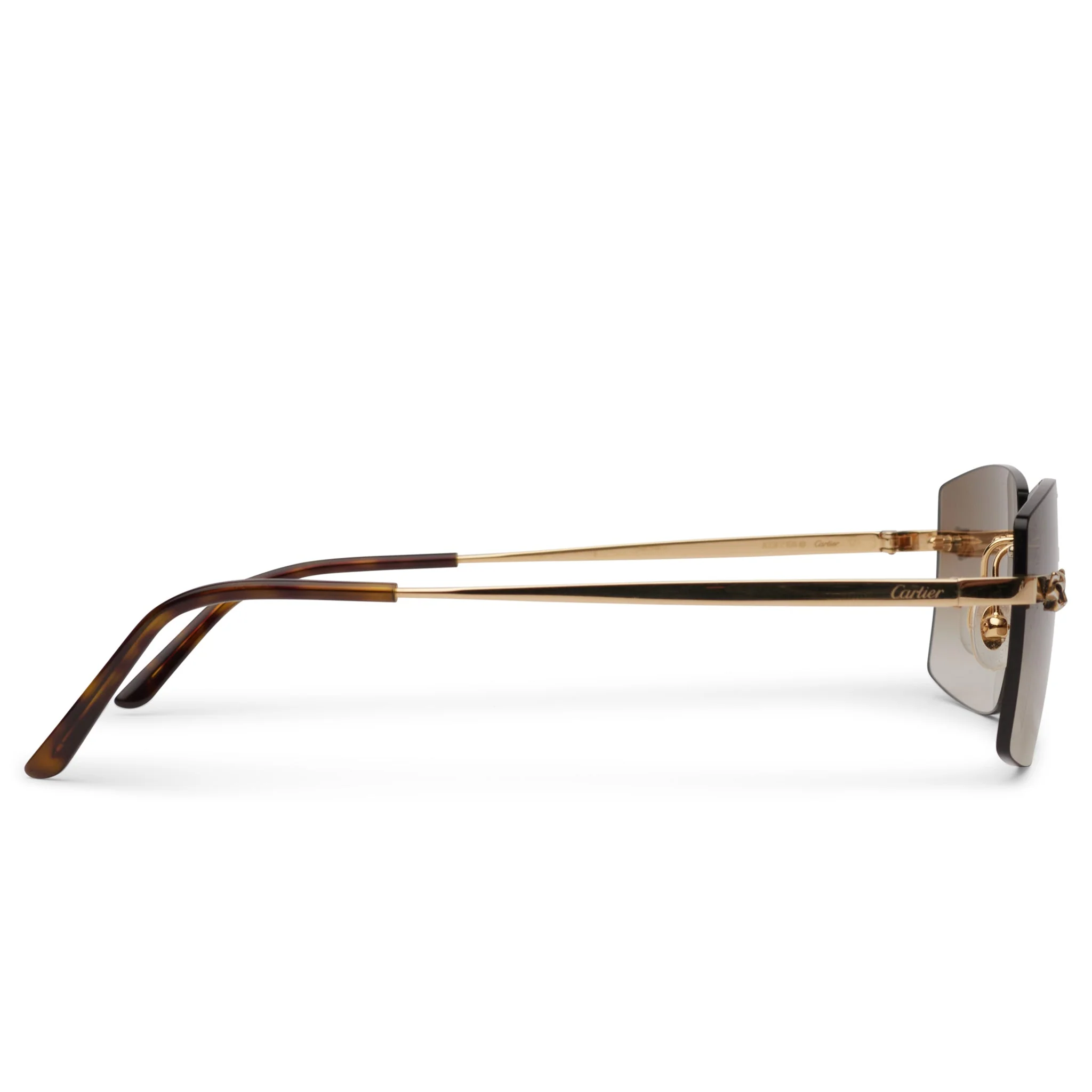 Cartier Eyewear Custom CT0148O-001 Panthere De Cartier Rimless Sunglasses - Image 3