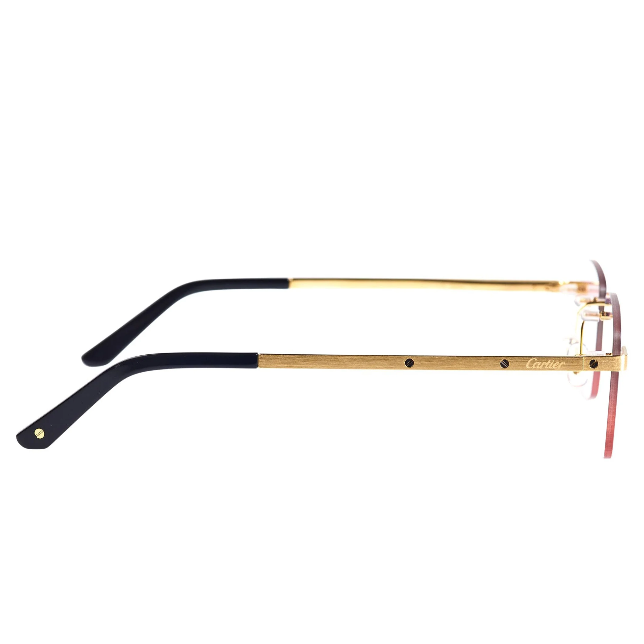 Cartier Eyewear Custom CT0167O-001 Santos De Cartier Rimless Sunglasses - Image 2