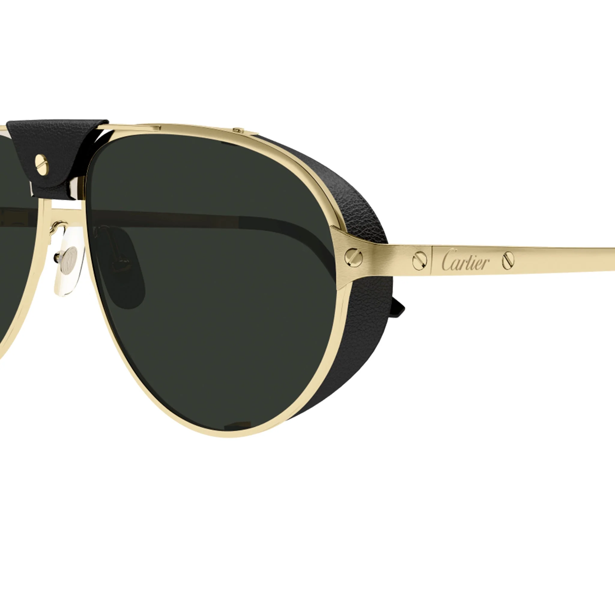 Cartier Santos De Cartier CT0296S-001 Black Gold Sunglasses - Image 2