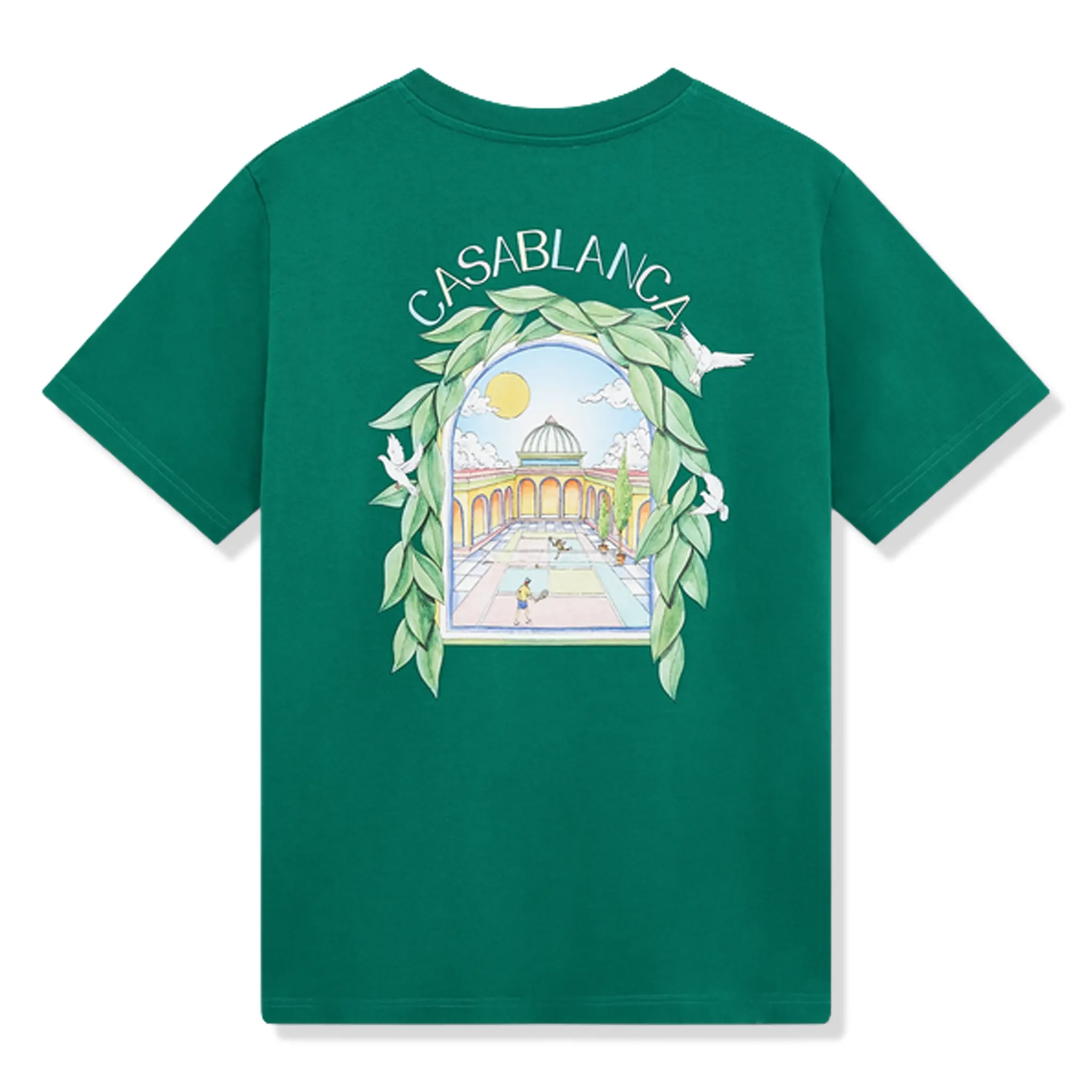 Casablanca L'Arche Tennis Club Graphic Racing Green T Shirt - Image 2