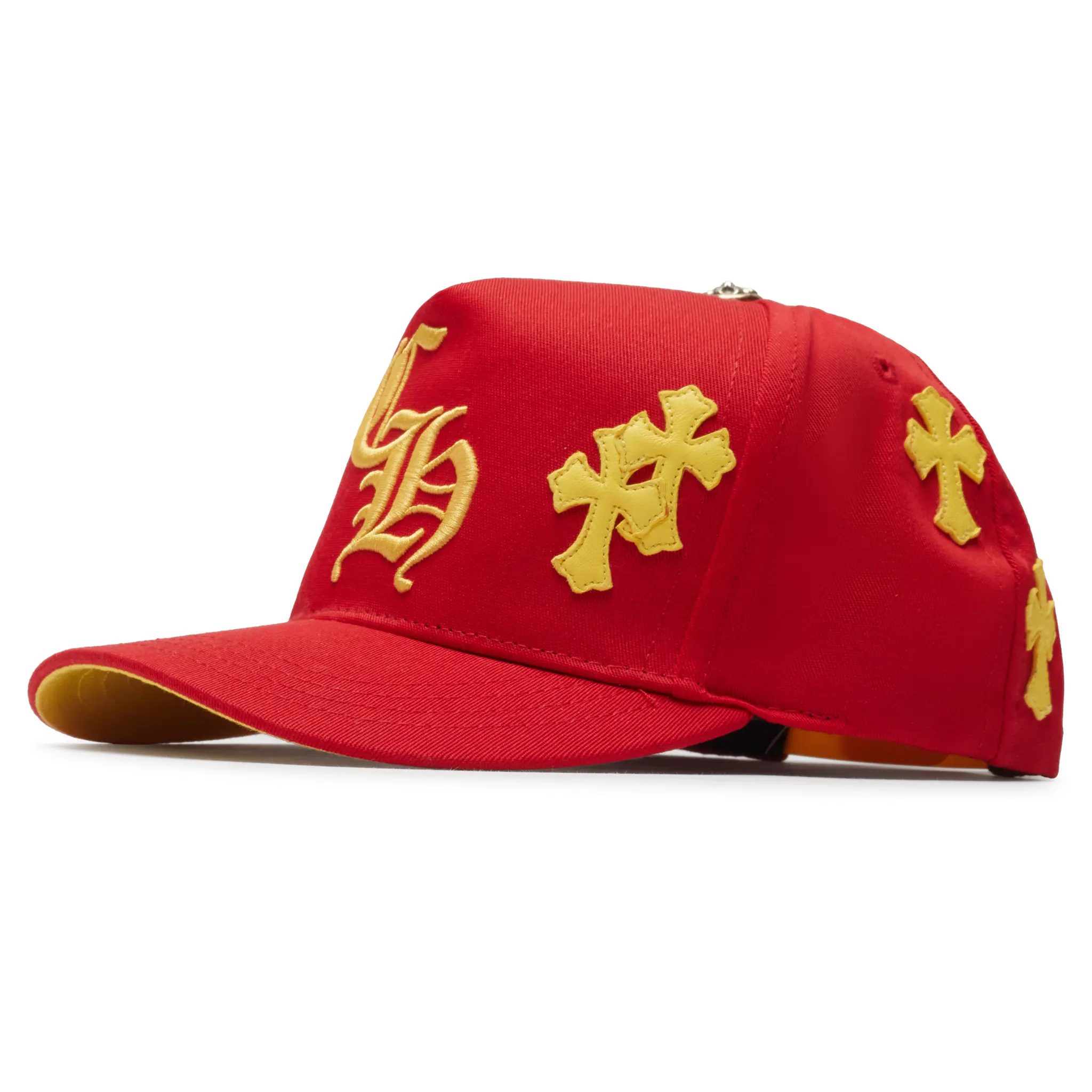 Chrome Hearts Cross Patch Red Yellow Baseball Cap - Image 5