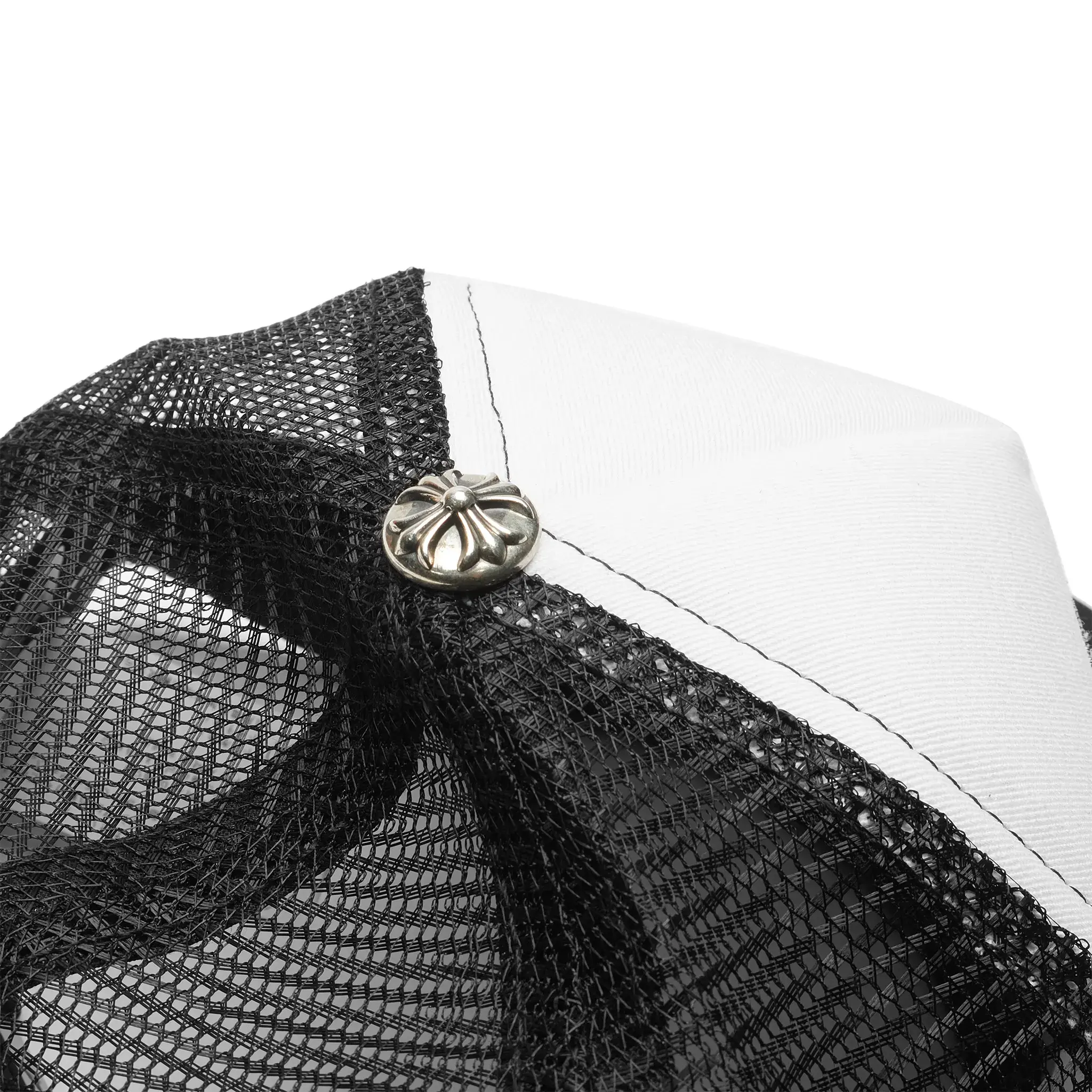 Chrome Hearts Fuck Hollywood White Black Trucker Cap - Image 4