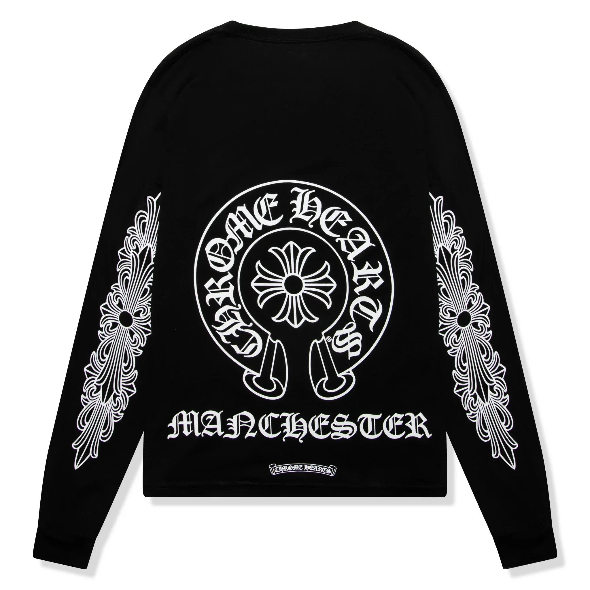 Chrome Hearts Manchester Exclusive Horse Shoe Pocket Logo L/S Black T Shirt - Image 2