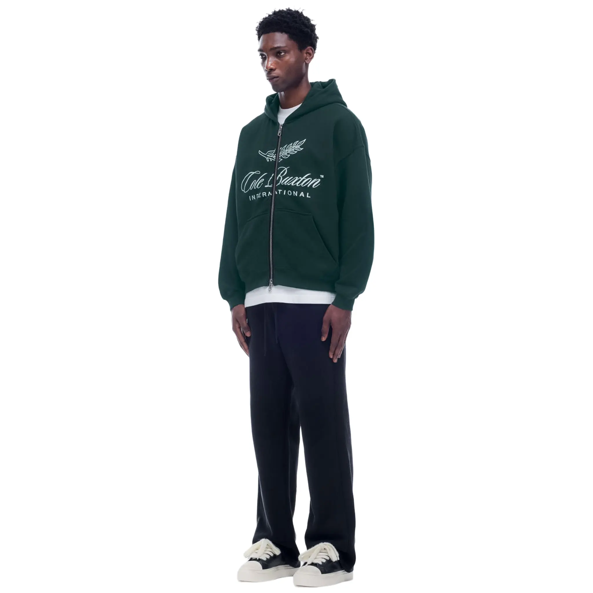 Cole Buxton International Forest Green Zip-Up Hoodie - Image 5