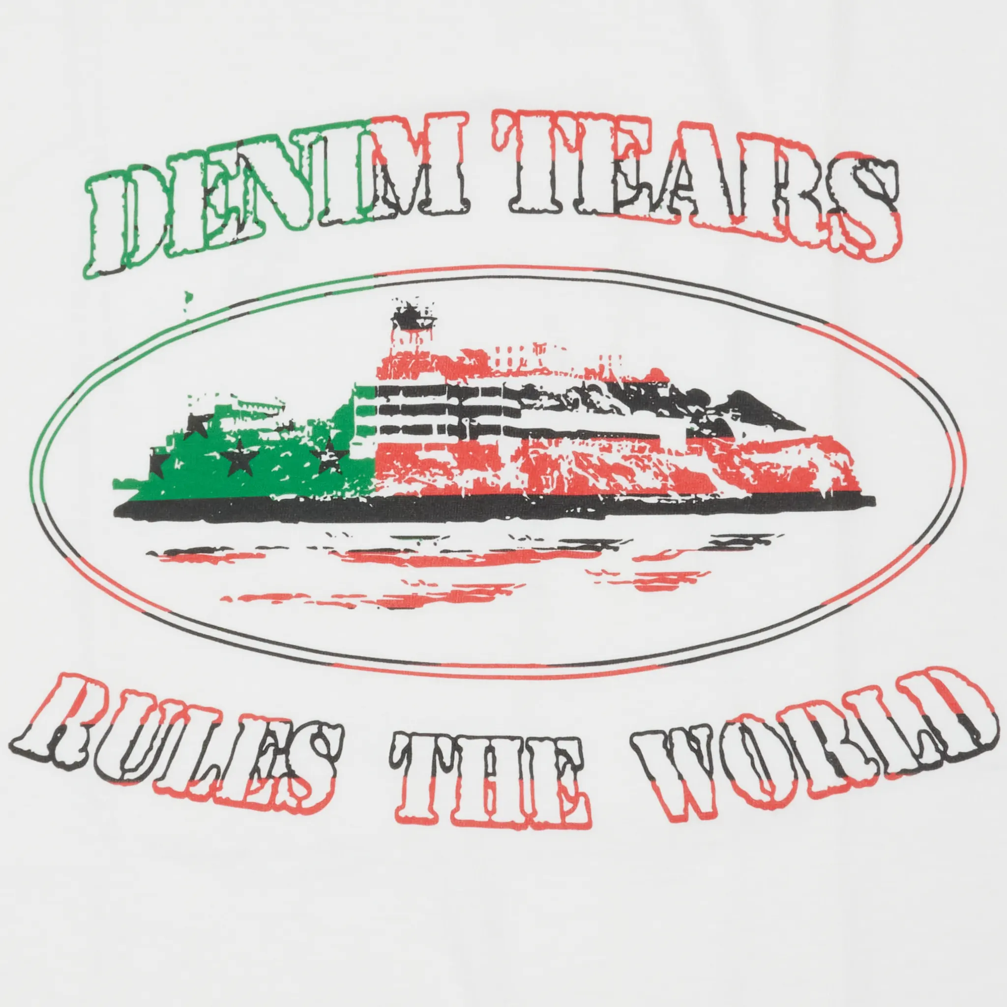 Corteiz x Denim Cortears OG Alcatraz White T Shirt - Image 4